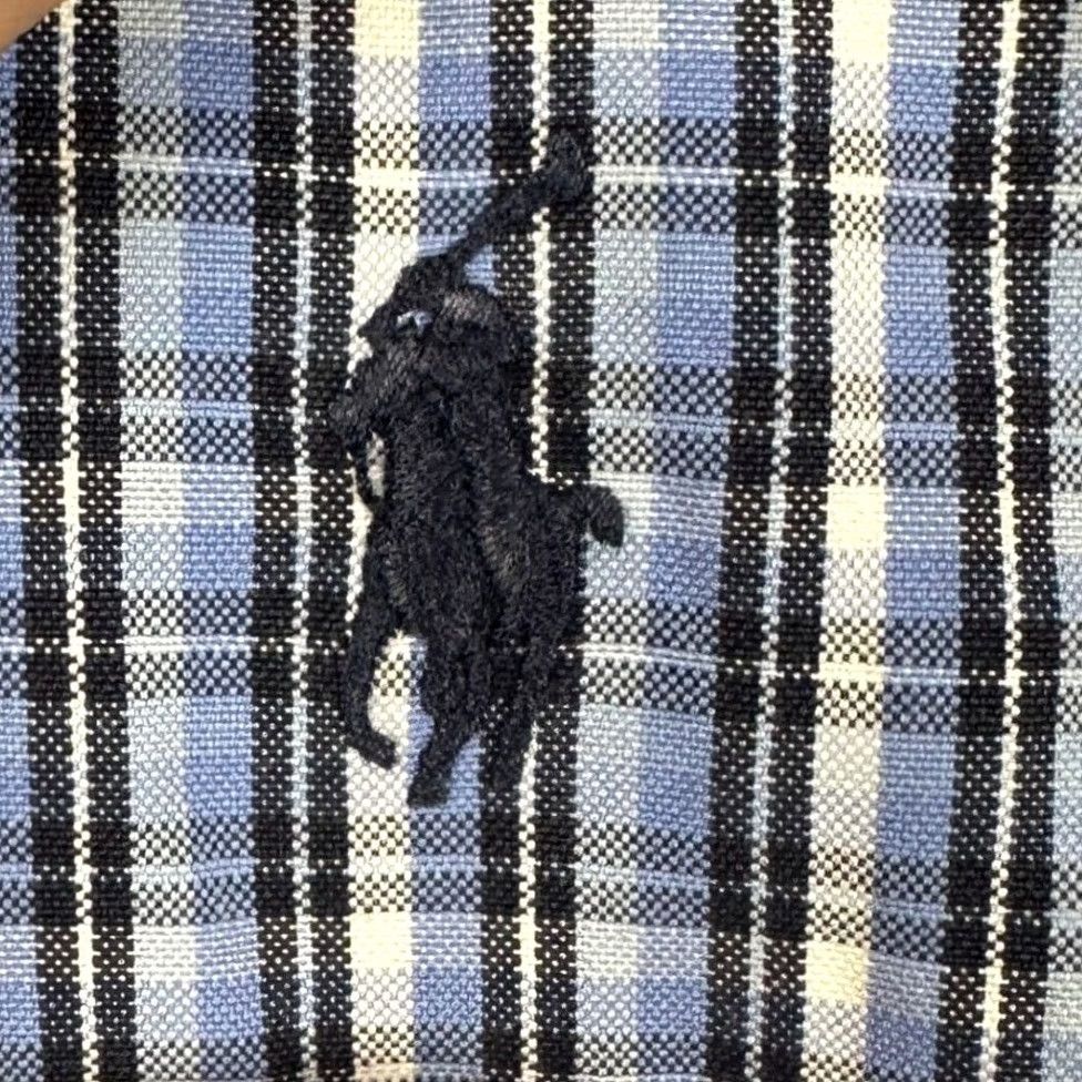 Ralph Lauren Ralph Lauren Mens Shirt Dress 16 34-35 Blue Plaid Oxford Pony Pinpoint Button-Down Collared Long Sleeve 100% Cotton Jeans Office Dress Shirt Size 42R - 6 Thumbnail