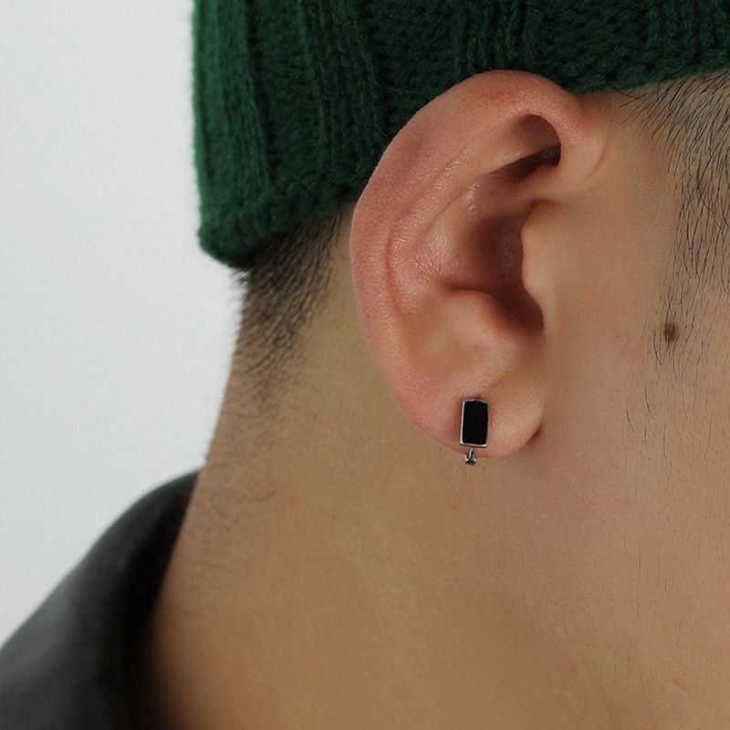 Jewelry × Sterling Silver Punk Earrings One Pairs Chrome Jewelry Size ONE SIZE - 1 Thumbnail