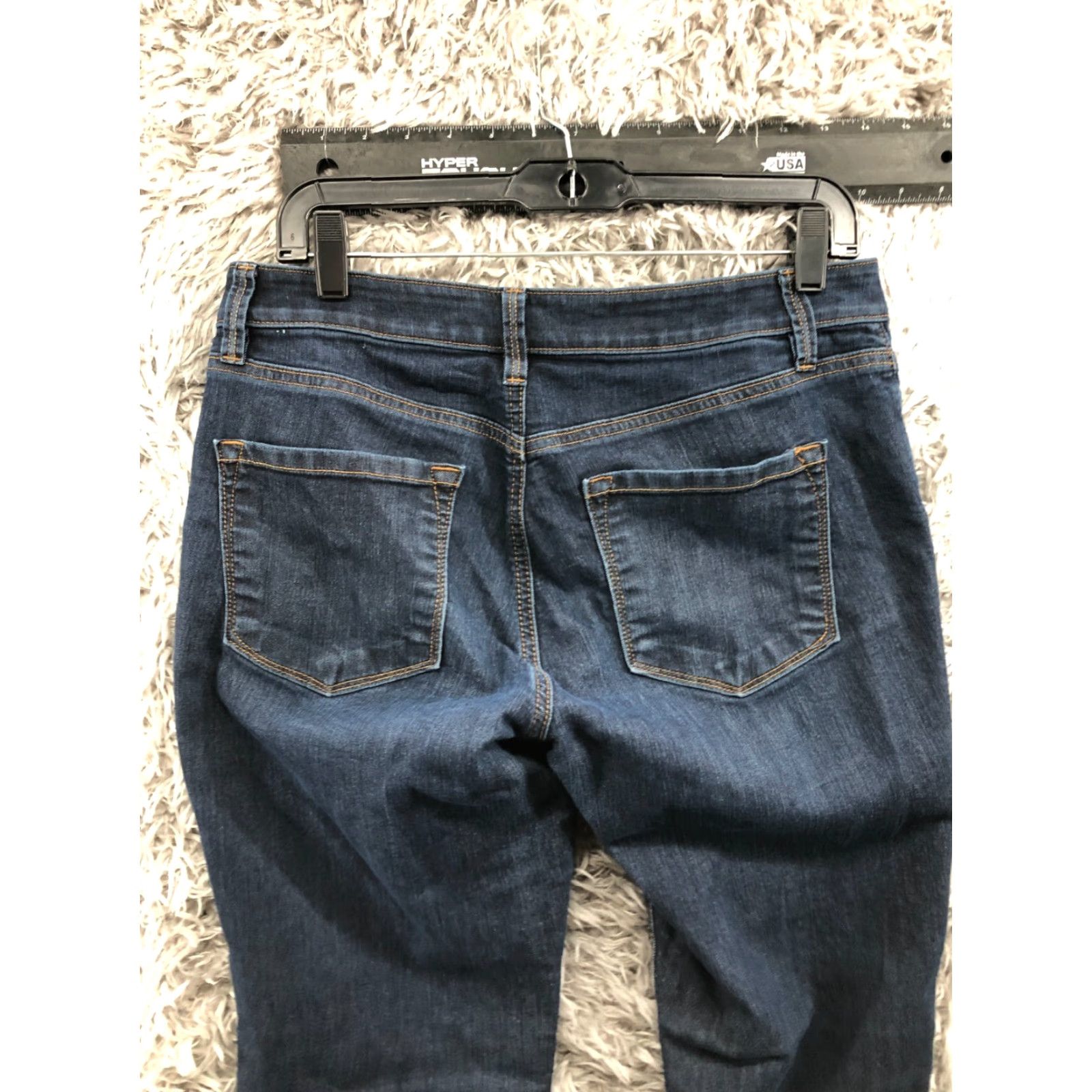 Loft LOFT Jeans Cropped Size 6 Womens Dark Blue 5-Pocket Denim Regular Rise Mid 30" Waist XP FLAW Included Size 28" / US 6 / IT 42 - 7 Thumbnail