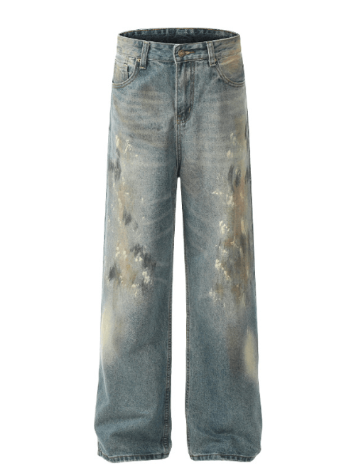 Japanese Brand × Jean Men's American loose straight-leg vintage distressed jeans Size US 32 / EU 48 - 5 Thumbnail