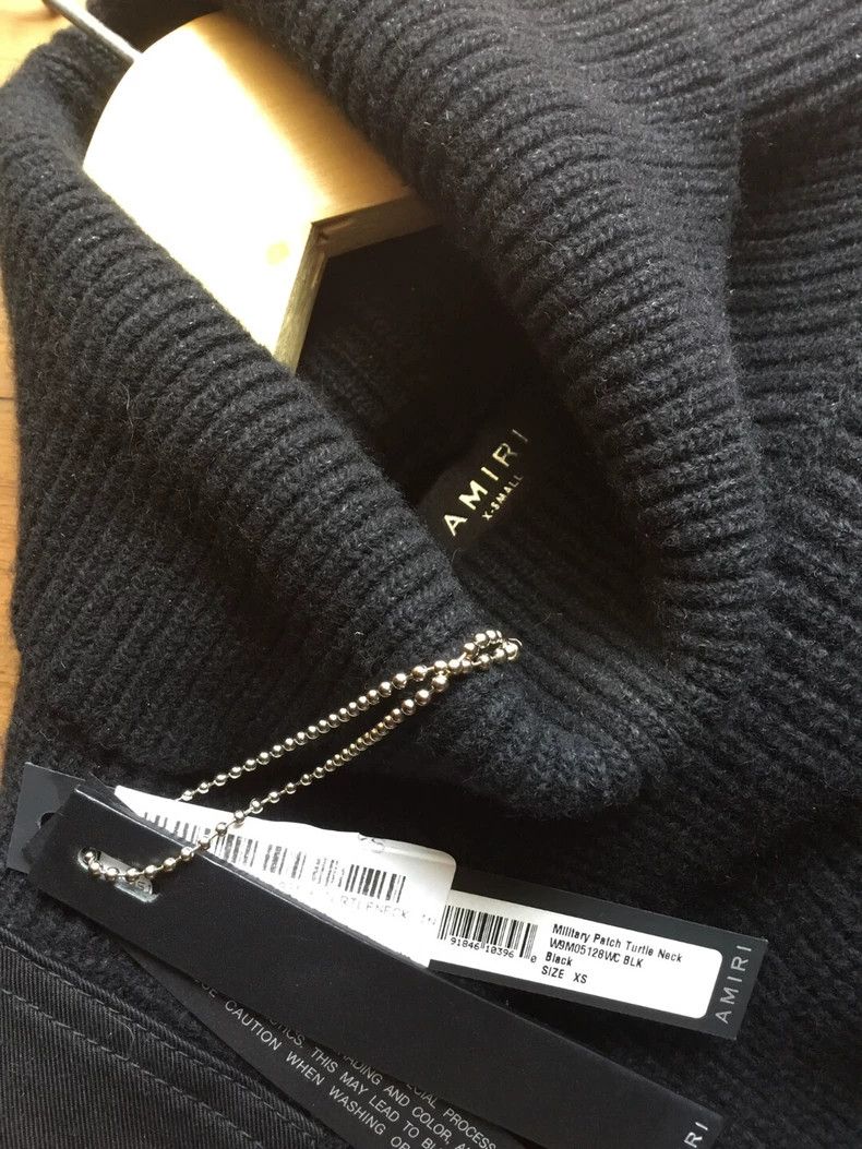 Amiri Amiri Military style black turtleneck cashmere sweater 2501 Size US XS / EU 42 / 0 - 7 Thumbnail