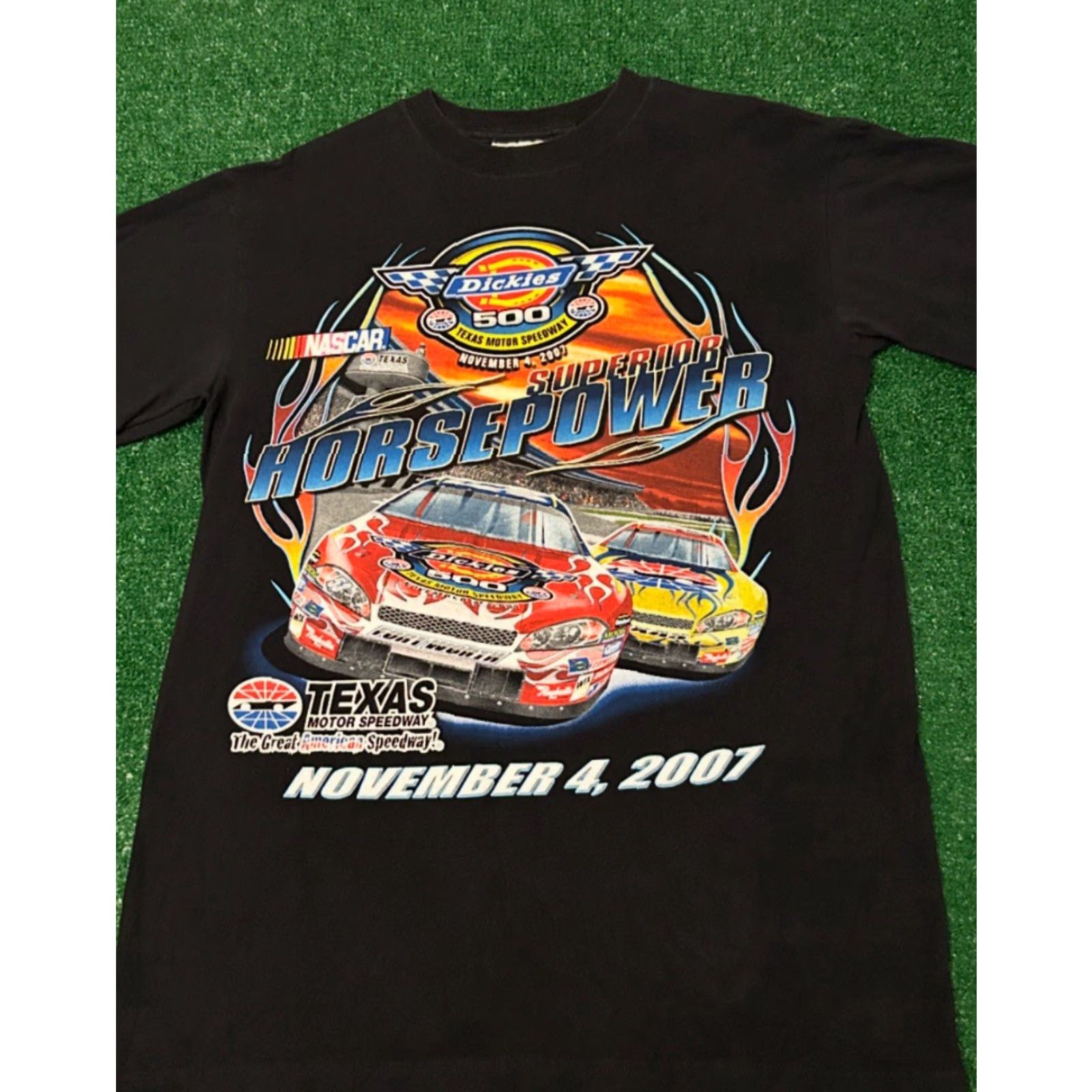 Dickies VINTAGE Dickies NASCAR 500 Double Sided VTG Shirt Texas 2007 90s Y2K Mens Medium Black Short Sleeve Shirt Size US M / EU 48-50 / 2 - 4 Thumbnail