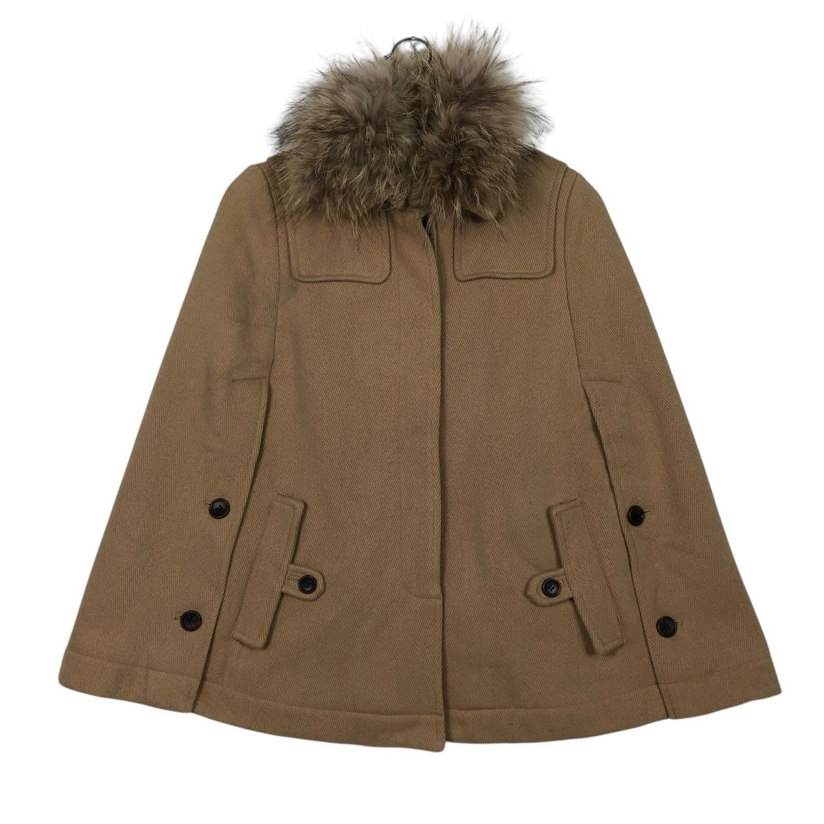 Japanese Brand 🔥VINTAGE WOOL CUPRA CLOAKS JOURNAL STANDARD FUR ISSEY MIYAKE Size US M / EU 48-50 / 2 - 3 Thumbnail