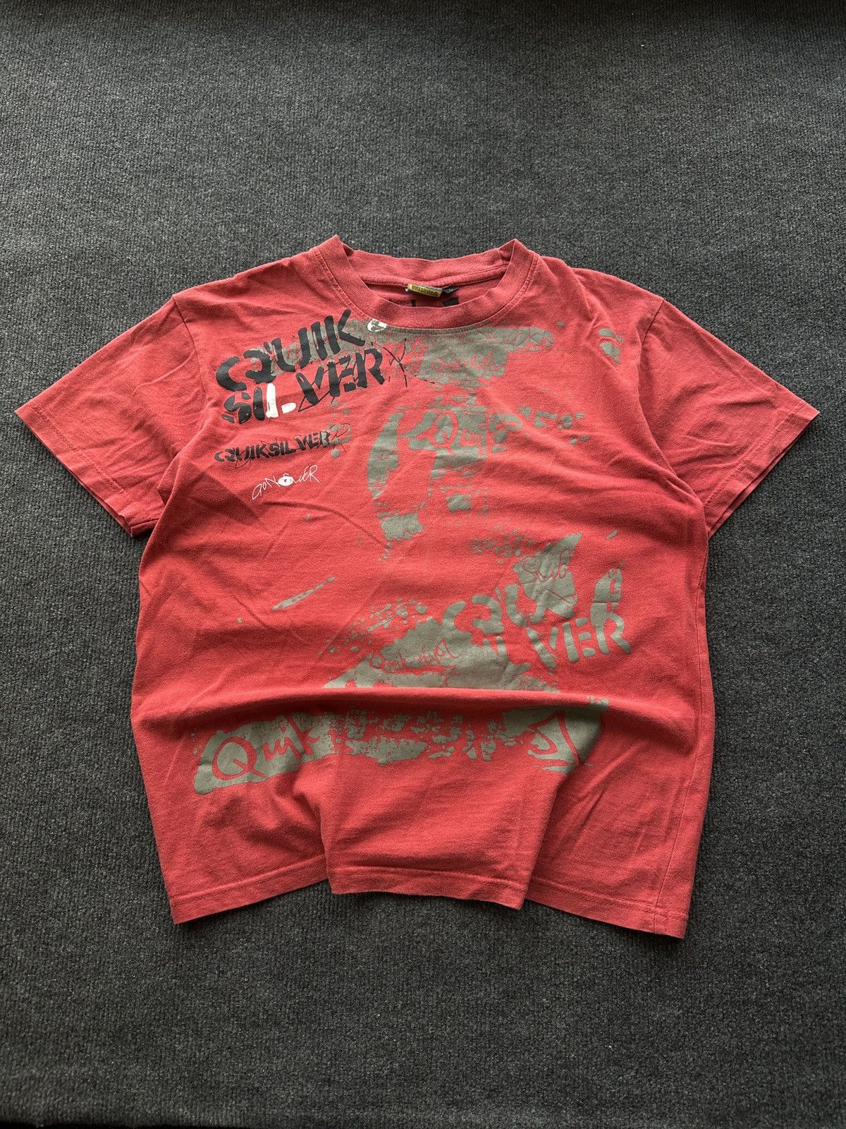 Quiksilver 🚨Vintage Big Logo QUIKSILVER BOXY LOGO T SHIRT SLEEVE Y2K Size US L / EU 52-54 / 3 - 1 Thumbnail
