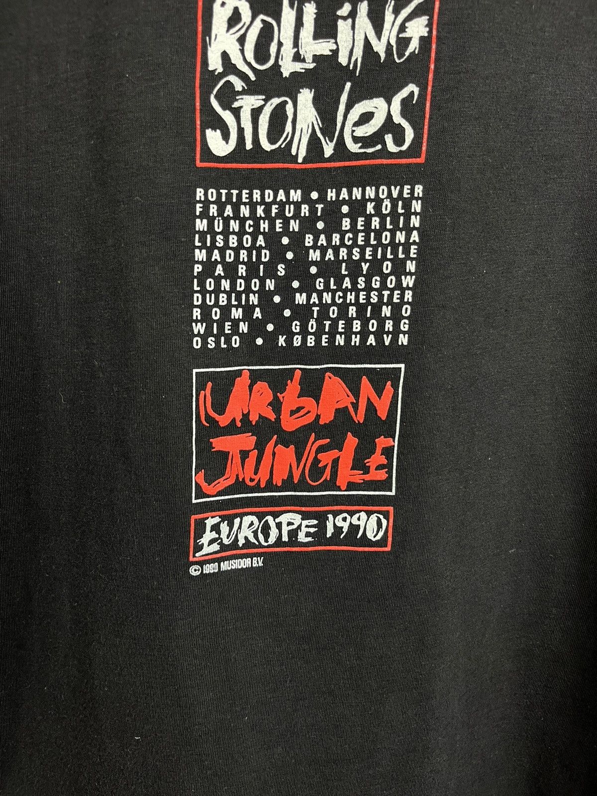Band Tees × Vintage Vintage The Rolling Stones 90s urban jungle Europe tee 1989 Size US L / EU 52-54 / 3 - 17 Thumbnail