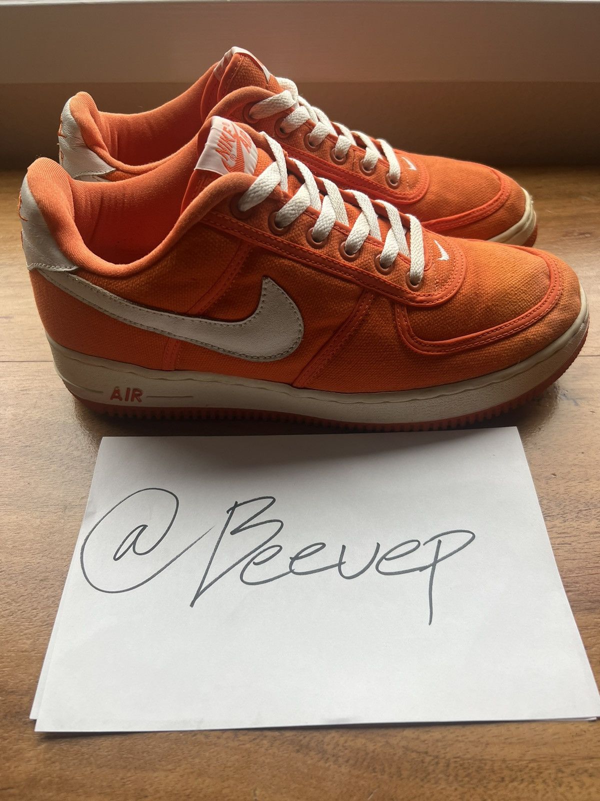 Nike Air Force 1 Canvas ‘Safety Orange’ 2001 Size US 10.5 / EU 43-44 - 1 Thumbnail