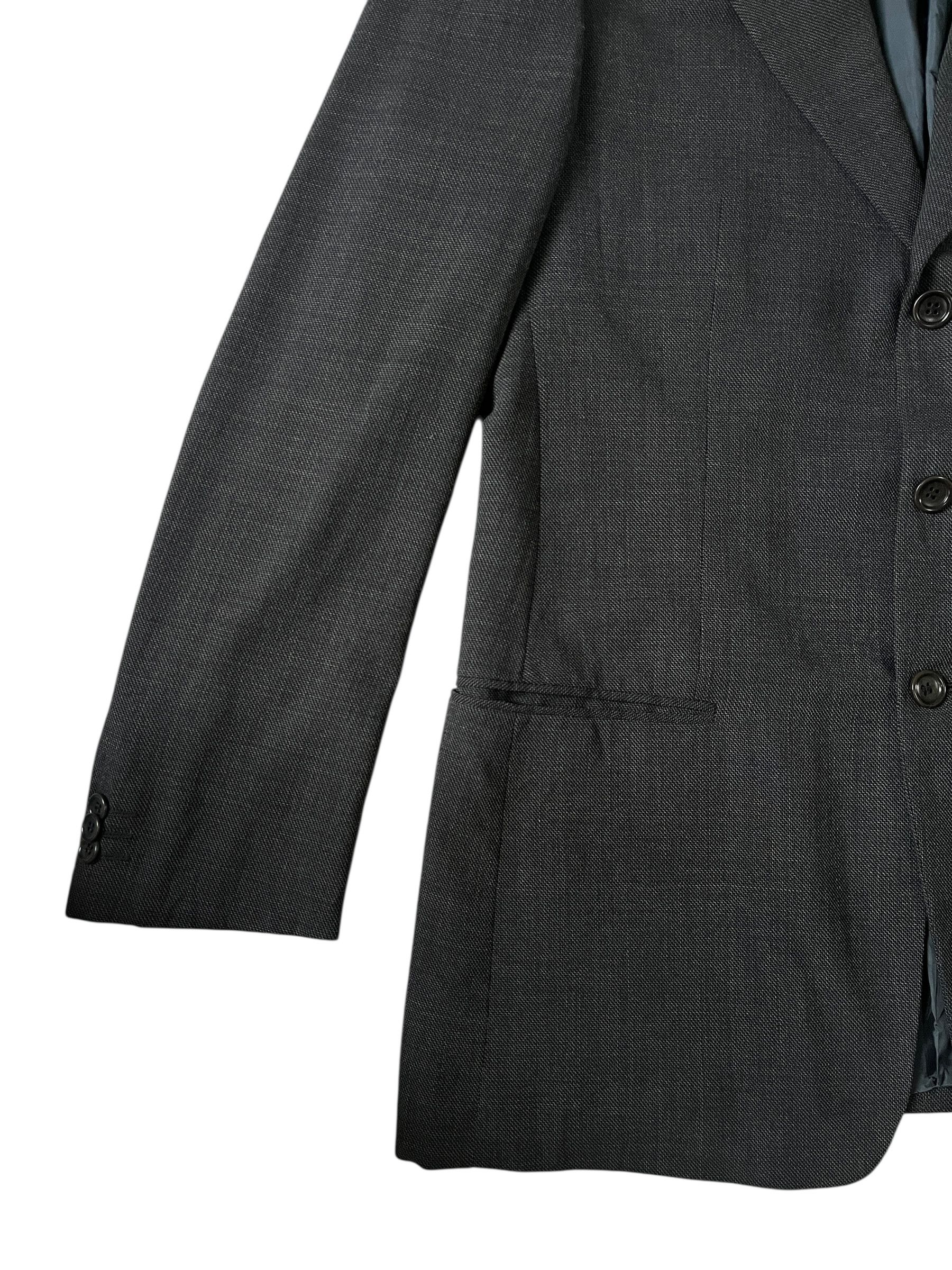 Armani Collezioni Armani Wool Blazer Grey Made in Italy Size 50R - 4 Thumbnail