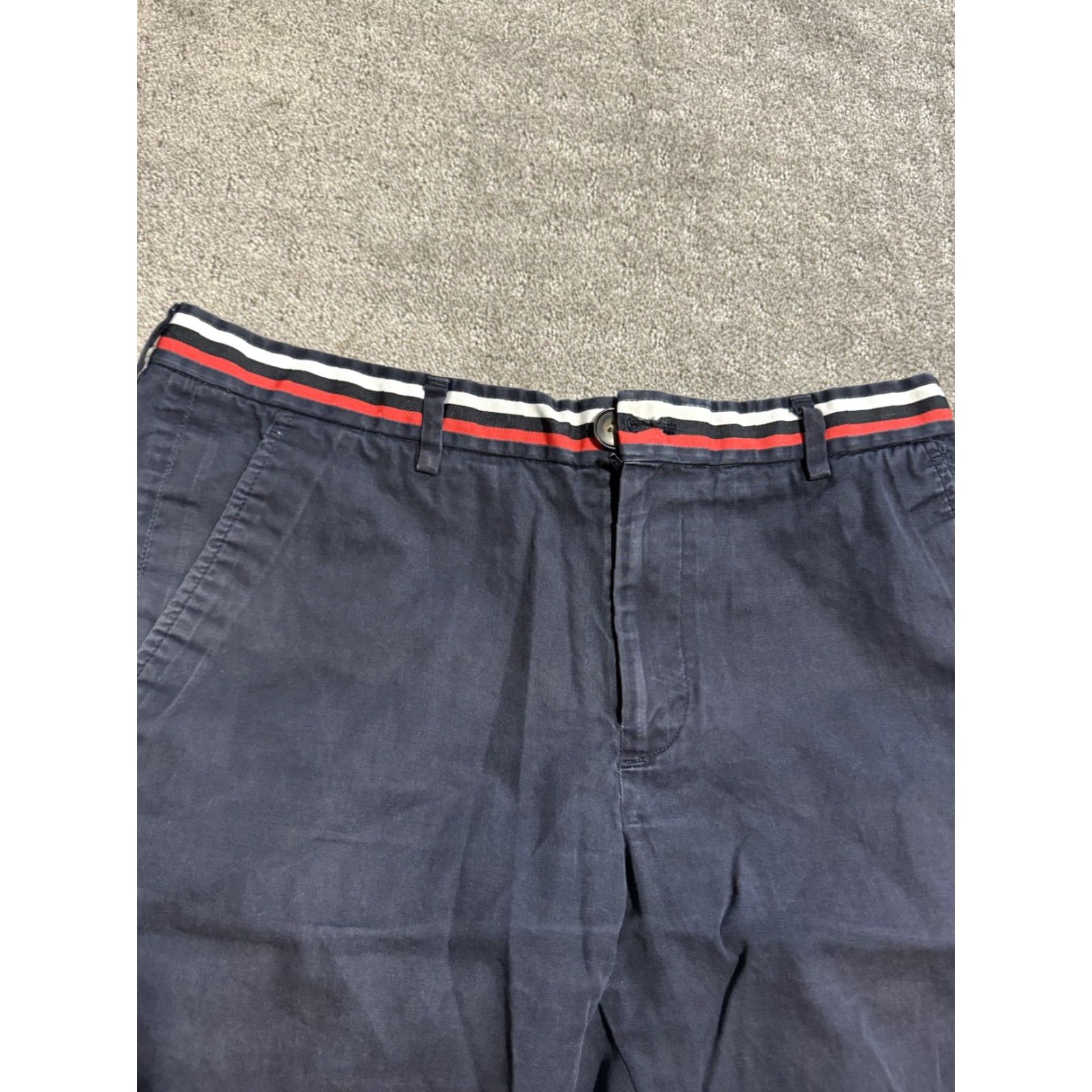 H&M H&M Men's Chino Shorts Size 32R Navy Blue Cotton Flat Front Casual Size US 32 / EU 48 - 4 Thumbnail