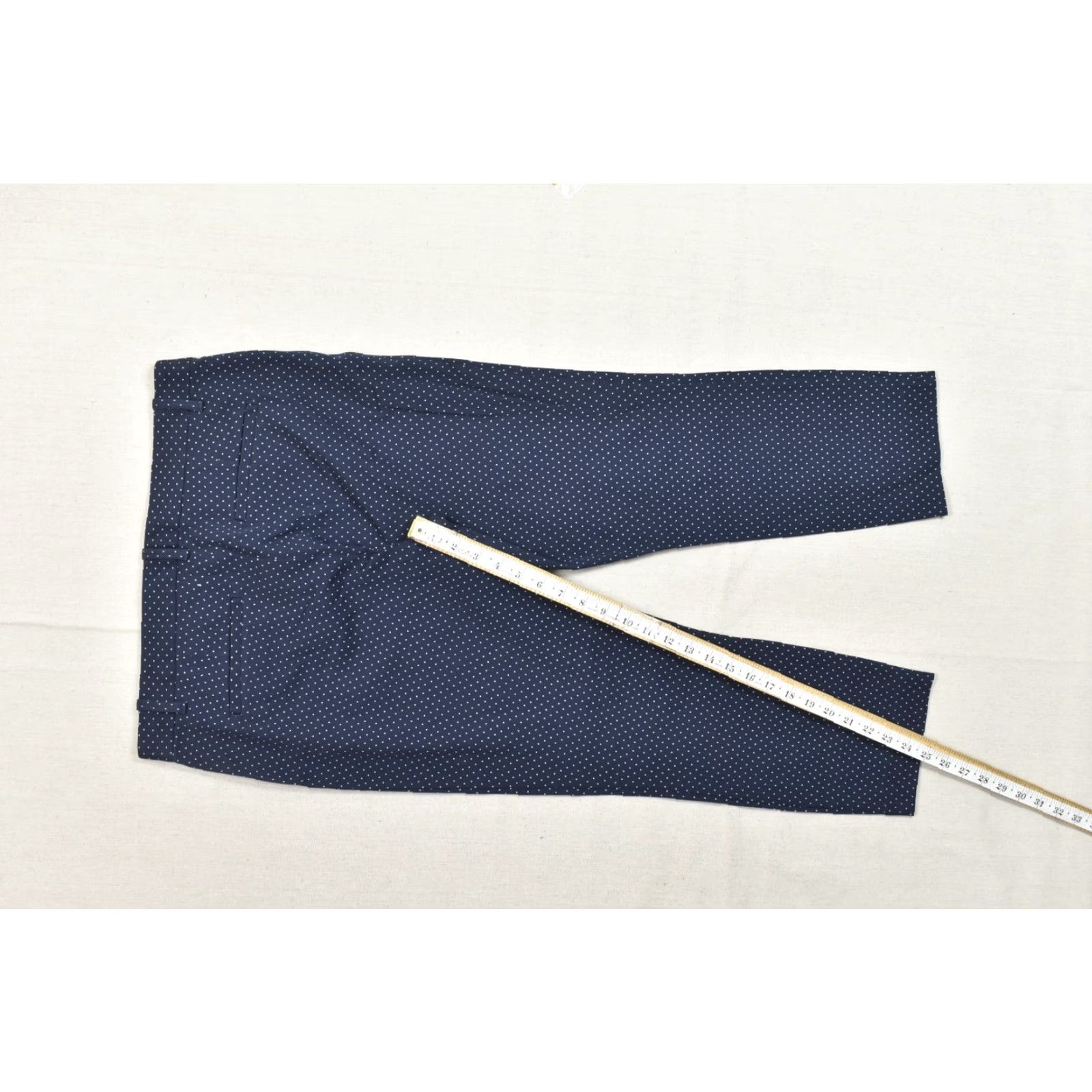 Gap Gap Pants Skinny Ankle Women's 12 Navy Blue Polka Dot Stretch Cotton Shirt? Size 34" / US 12 / IT 48 - 2 Thumbnail