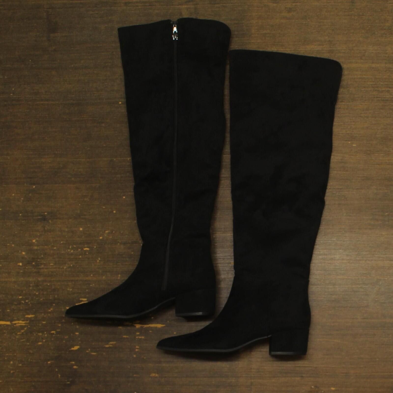 Other Nwt On 34th Over The Knee Dress Boot Black Microsuede 7.5m Size US 7.5 / IT 37.5 - 1 Thumbnail
