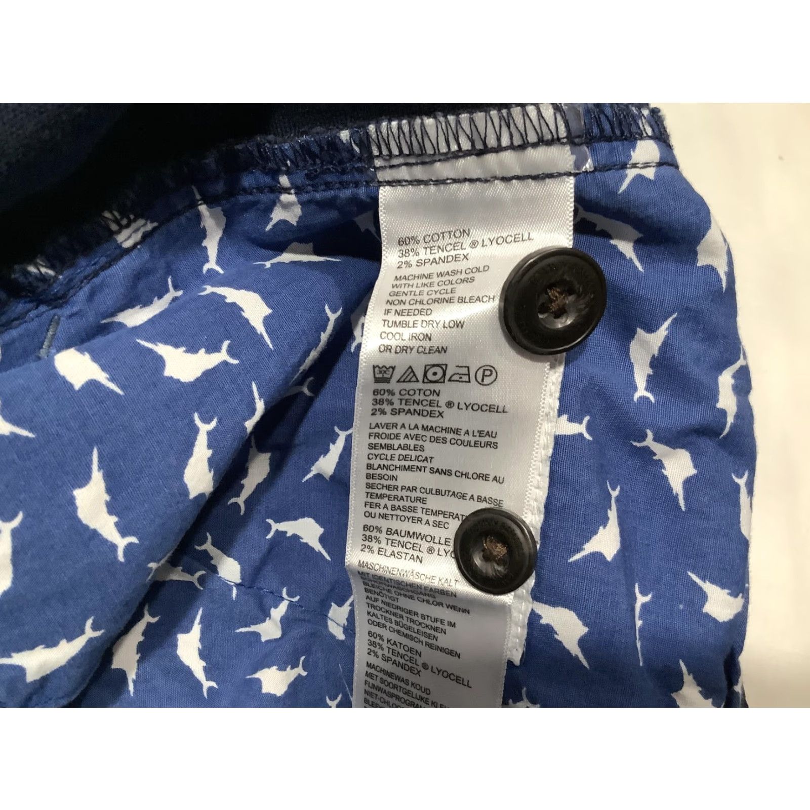 Tommy Bahama Tommy Bahama Shorts Mens 40 Navy Chino Stretch 10in Flat Front Casual Tropical Size US 40 / EU 56 - 7 Thumbnail