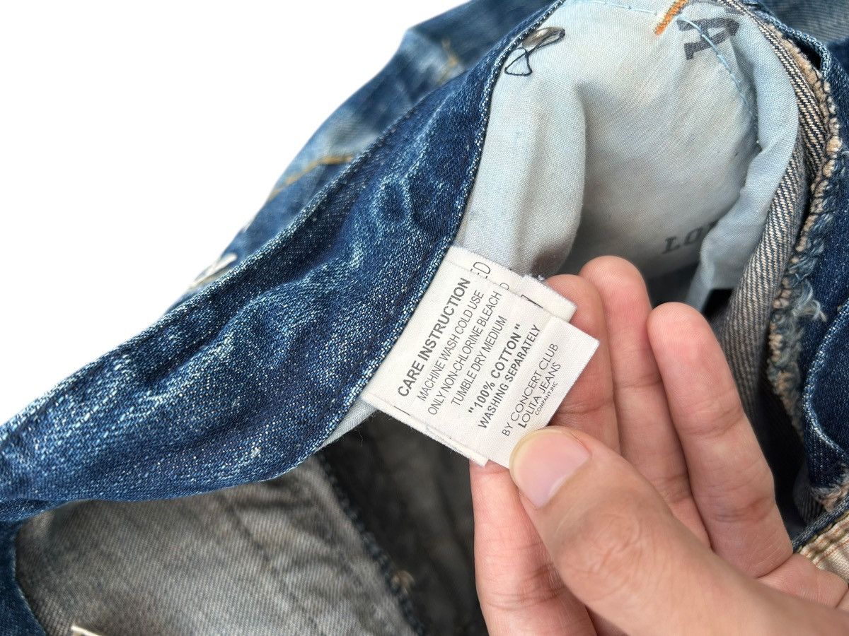 Kapital Yoshitomo Nara Lolita Buckle Back Distressed Denim Jeans Size US 36 / EU 52 - 15 Thumbnail