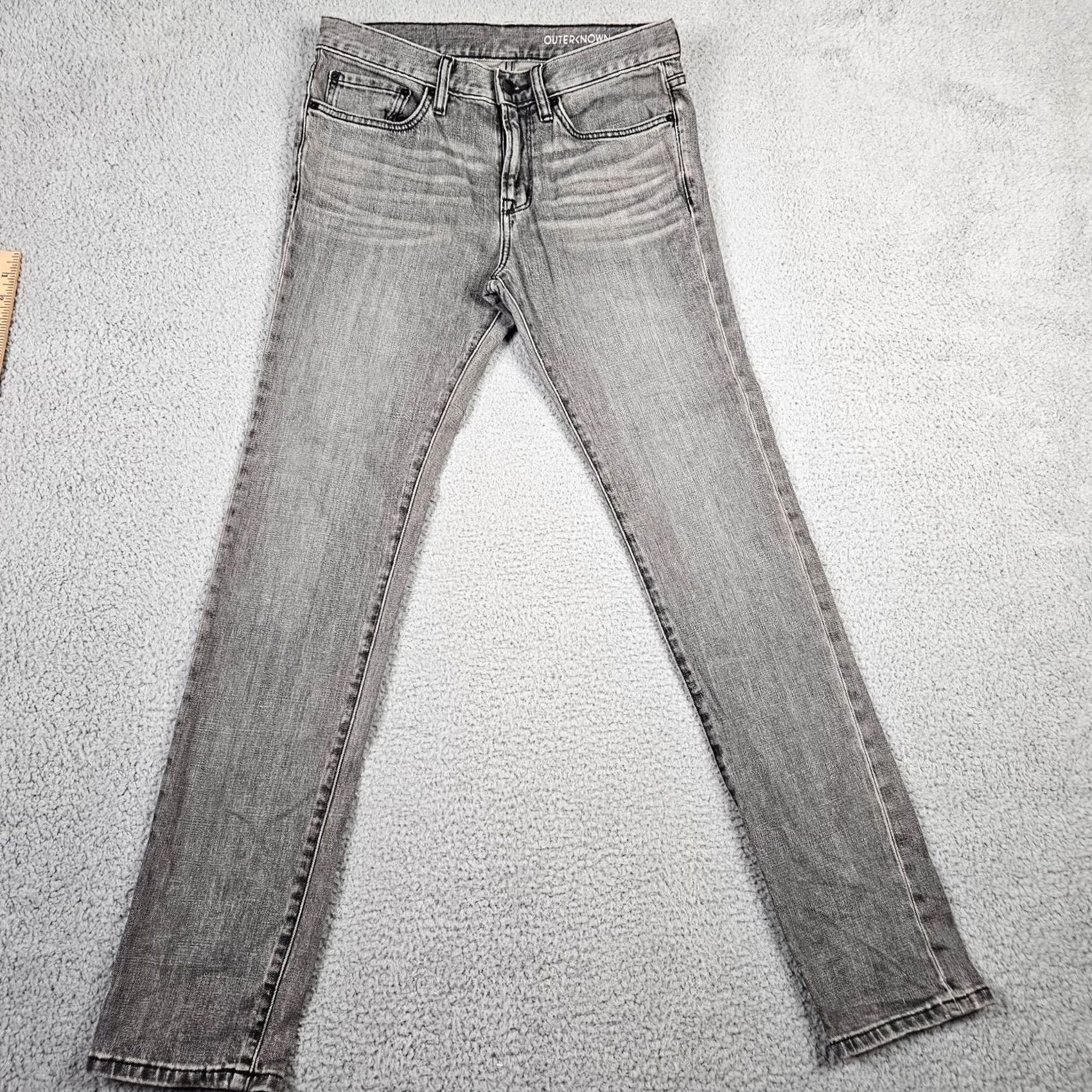 Outerknown OUTERNOWN Jeans Slim Dark Gray Denim 29X32 Men’s Regular Size 29 Slim Fit Casual City Vintage No N/A Size 29" - 2 Thumbnail