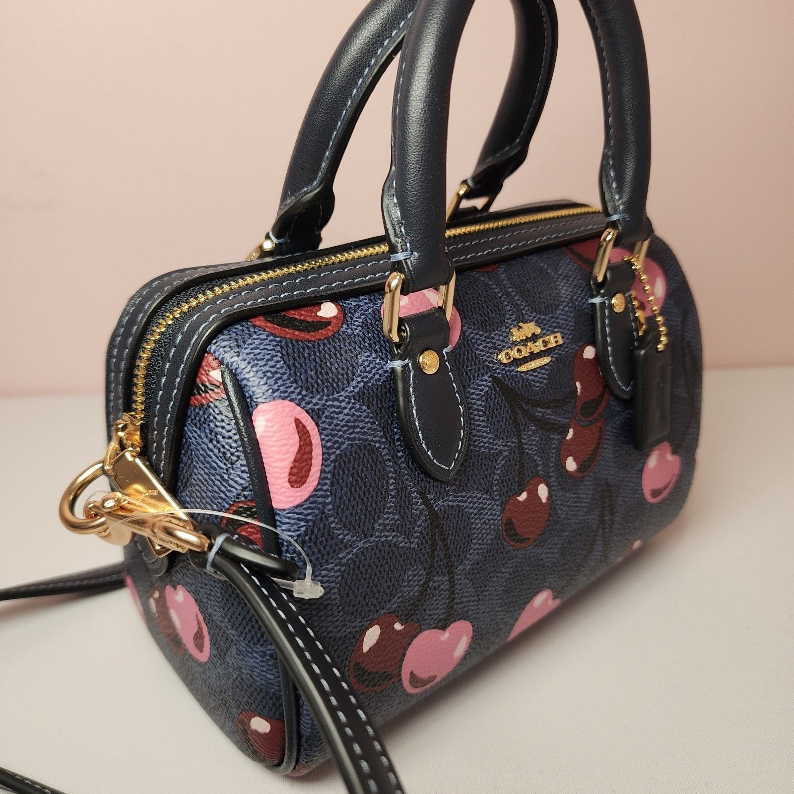 Coach Coach CY741 Mini Rowan Crossbody Signature Cherry Denim Blue Size ONE SIZE - 2 Thumbnail