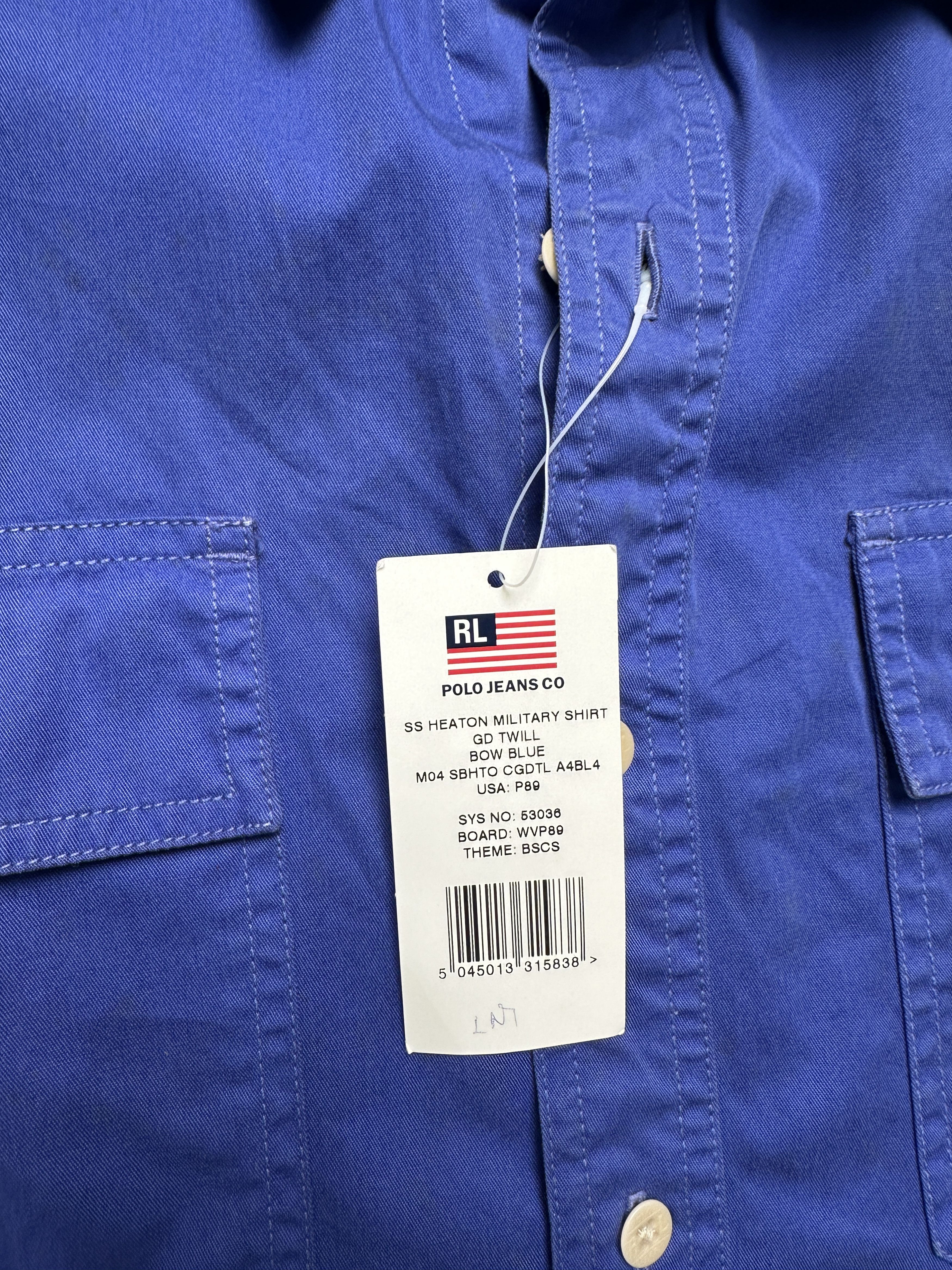 Ralph Lauren Blue Casual Shirt With 2 Shoulder Tabs Size M / US 6-8 / IT 42-44 - 6 Thumbnail