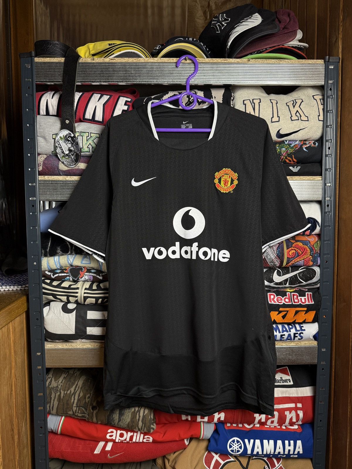 Nike Vintage 2003 Manchester United Nike Vodafone Jersey Y2K Rare Size US XL / EU 56 / 4 - 1 Thumbnail