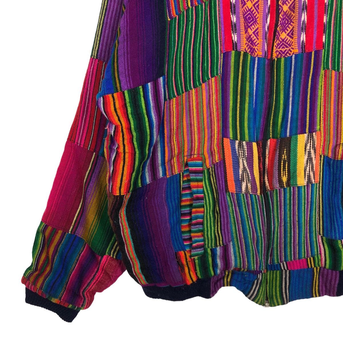 Vintage 🔥Vintage Zipper Jacket Multi Colour Knit Inspire Kapital Size US XL / EU 56 / 4 - 4 Thumbnail
