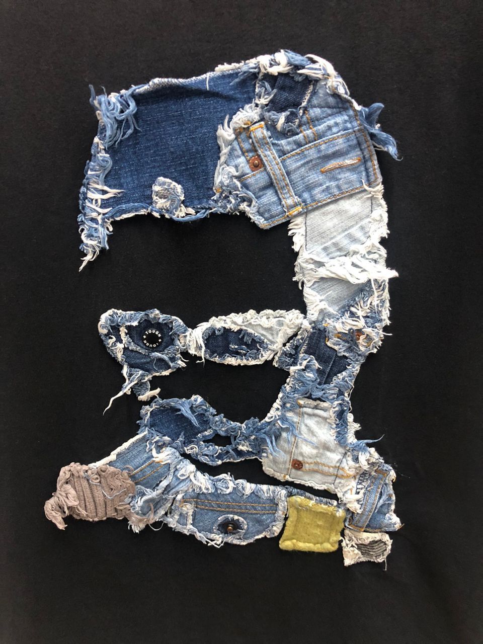 Vintage vintage Tough Jeansmith distress reuse patch tough jeans Size US XL / EU 56 / 4 - 9 Thumbnail
