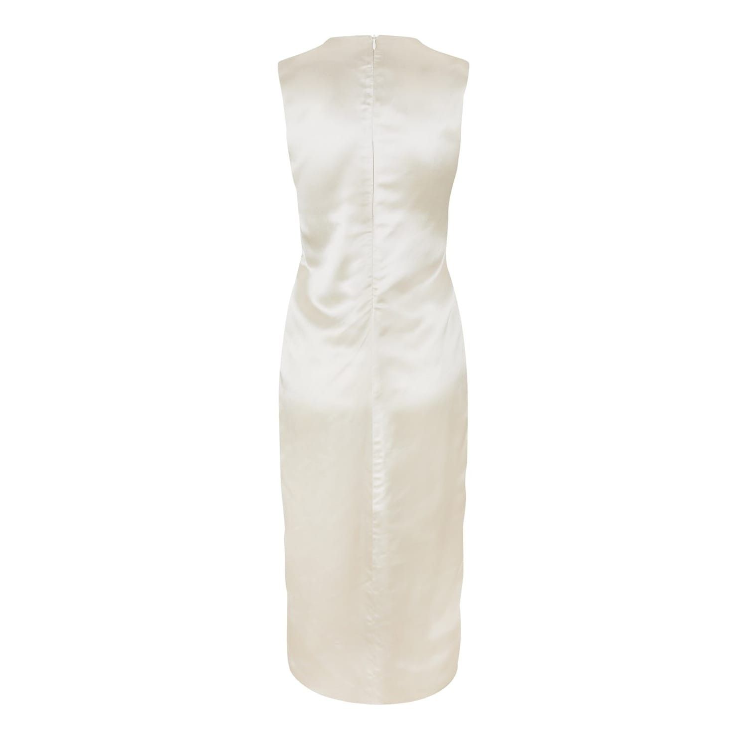 Bottega Veneta Bottega Veneta V-Neck Midi Slip Dress in White Size XS / US 0-2 / IT 36-38 - 2 Thumbnail