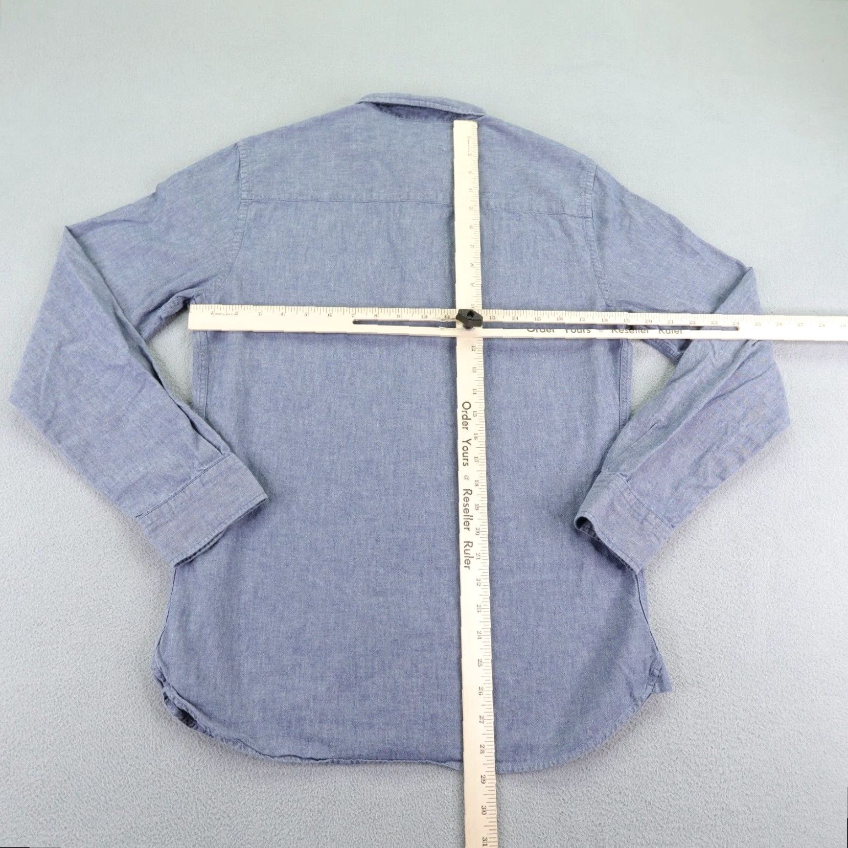 Vintage VINTAGE Spoke Shirt Mens Medium Chambray Button-Up Long Sleeve Casual Office Blue Size US M / EU 48-50 / 2 - 7 Thumbnail