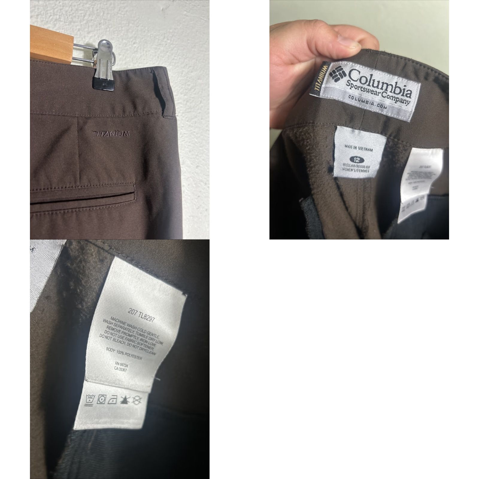 Vintage Columbia Titanium Woman Pants Brown 12 Regular Athletic Casual Hiking 36x28 Womens Size 34" / US 12 / IT 48 - 9 Thumbnail