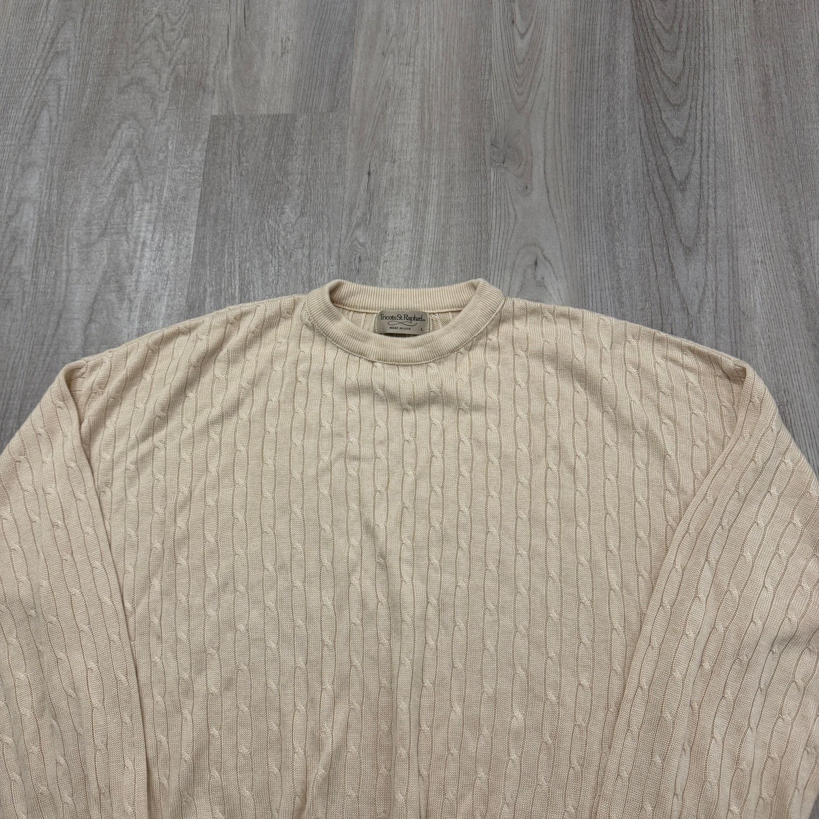 Vintage Vintage Tricots St. Raphael Sweater Large Cream Crewneck Size US L / EU 52-54 / 3 - 2 Thumbnail