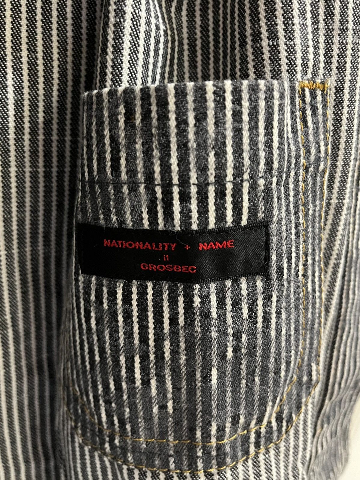 Japanese Brand Nationality + Name Grosbec Hickory Stripe Chore Coat Jacket Size US L / EU 52-54 / 3 - 8 Thumbnail