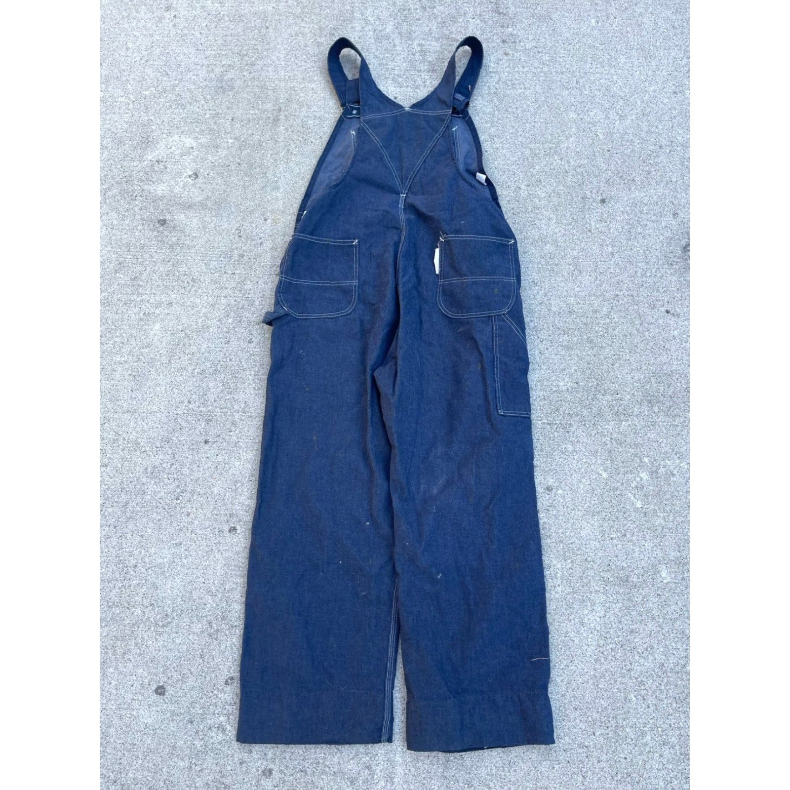 Sears VINTAGE Sears Denim Overalls Mens 40 Regular Blue 60s 70s USA USA Size US 40 / EU 56 - 2 Thumbnail