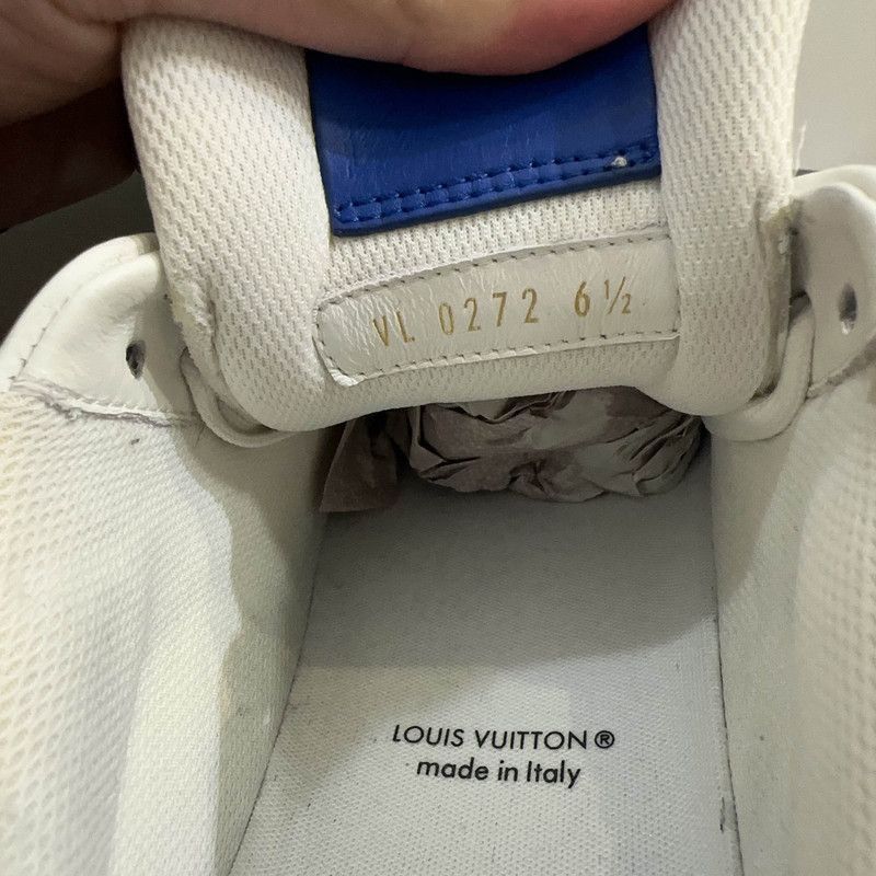 Louis Vuitton Louis Vuitton Blue and White Trainer Sneakers -2505 Size US 9.5 / EU 42-43 - 3 Thumbnail