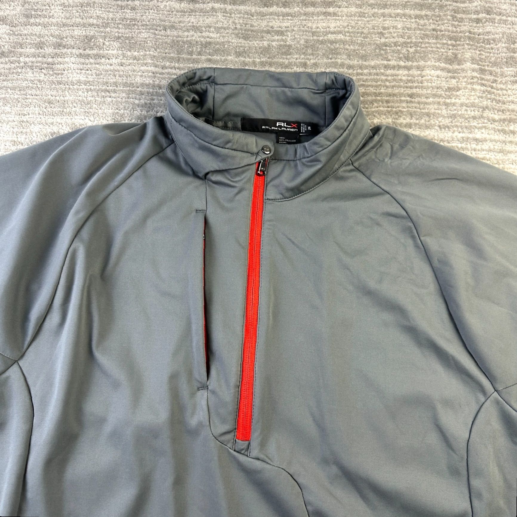 RLX Ralph Lauren RLX Ralph Lauren Jacket Mens XL Gray Half Zip Performance Short Sleeve Size US XL / EU 56 / 4 - 3 Thumbnail