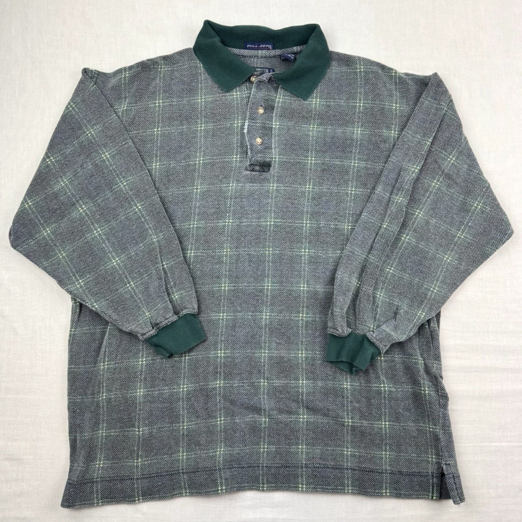 Van Heusen VINTAGE Van Heusen Polo Shirt Men M Plaid Green 90s Casual Button-Up Long Sleeve Clothing Adults Mens Size US M / EU 48-50 / 2 - 2 Thumbnail