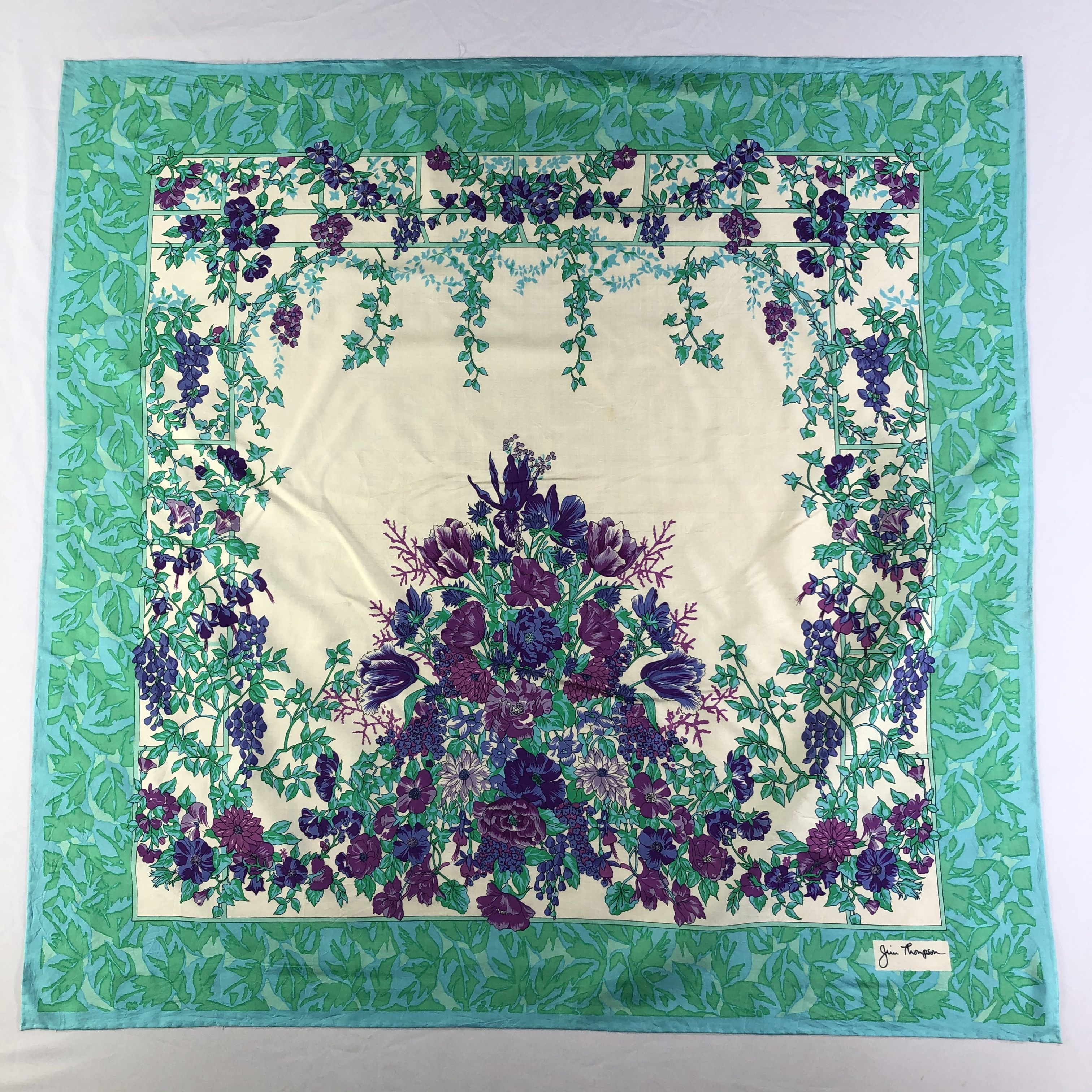 Jim Thompson × Vintage Vintage Jim Thompson Silk Scarf Size ONE SIZE - 2 Thumbnail