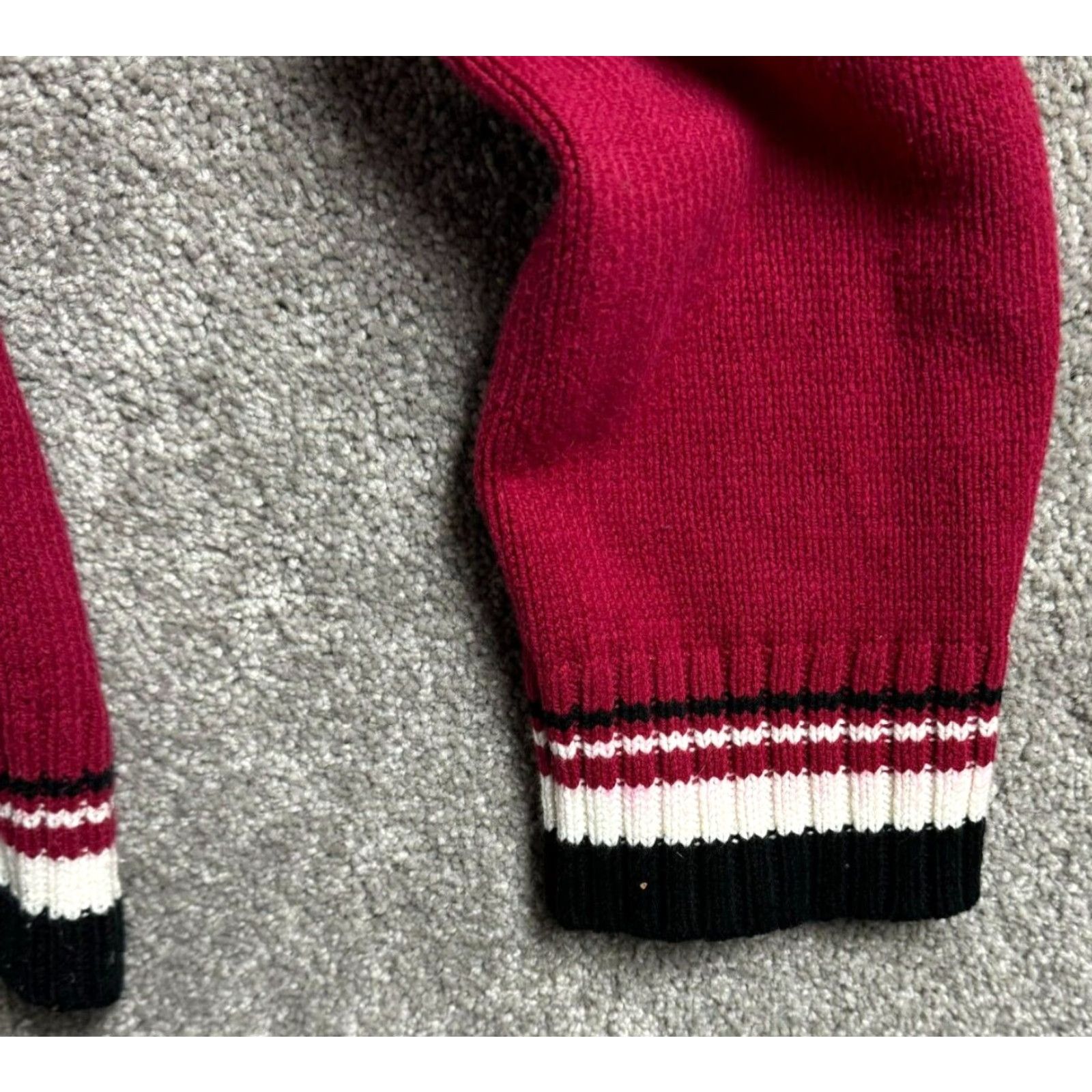 Vintage VINTAGE Sonoma Hooded Sweater Womens Large Fair Isle Grandpa 90s Christmas Knit Pullover Red Hot Retro Womens Size L / US 10 / IT 46 - 3 Thumbnail