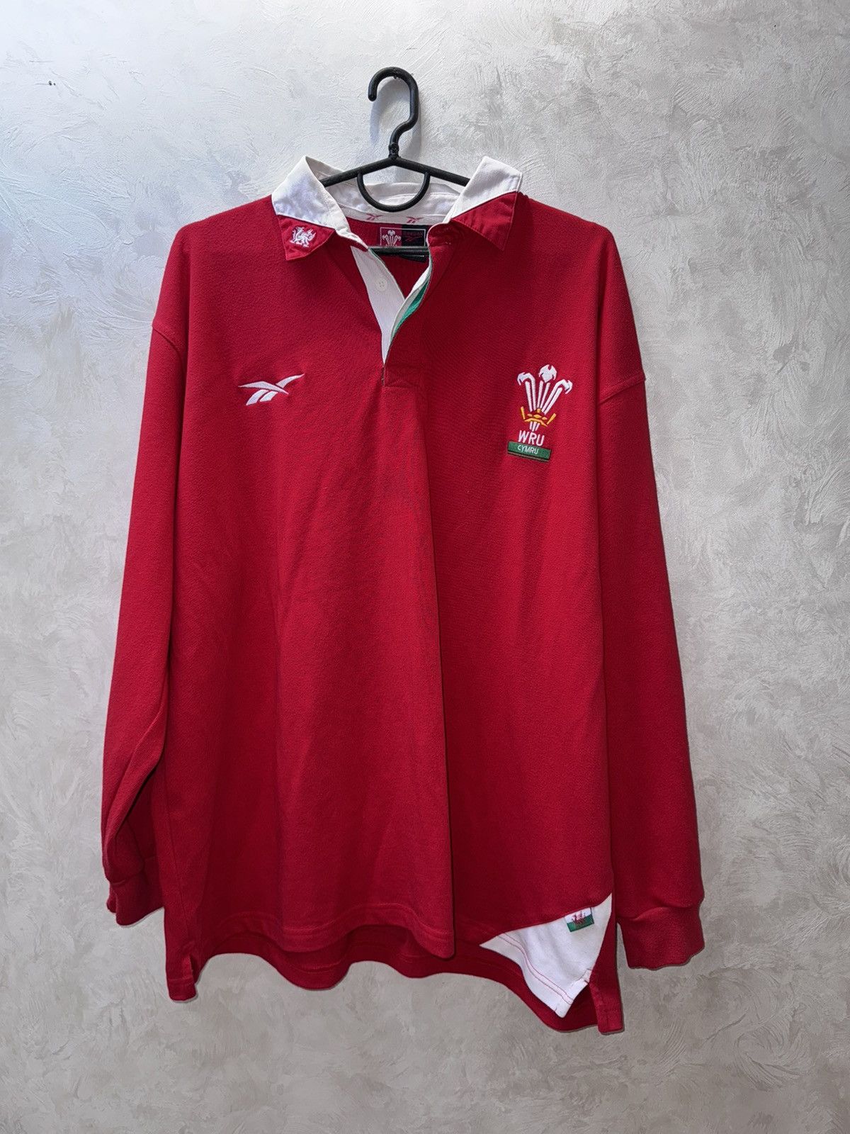 Reebok × Vintage Wales WRU Cymru 1996 1998 Rugby Union Home Shirt Reebok Size US XL / EU 56 / 4 - 1 Thumbnail