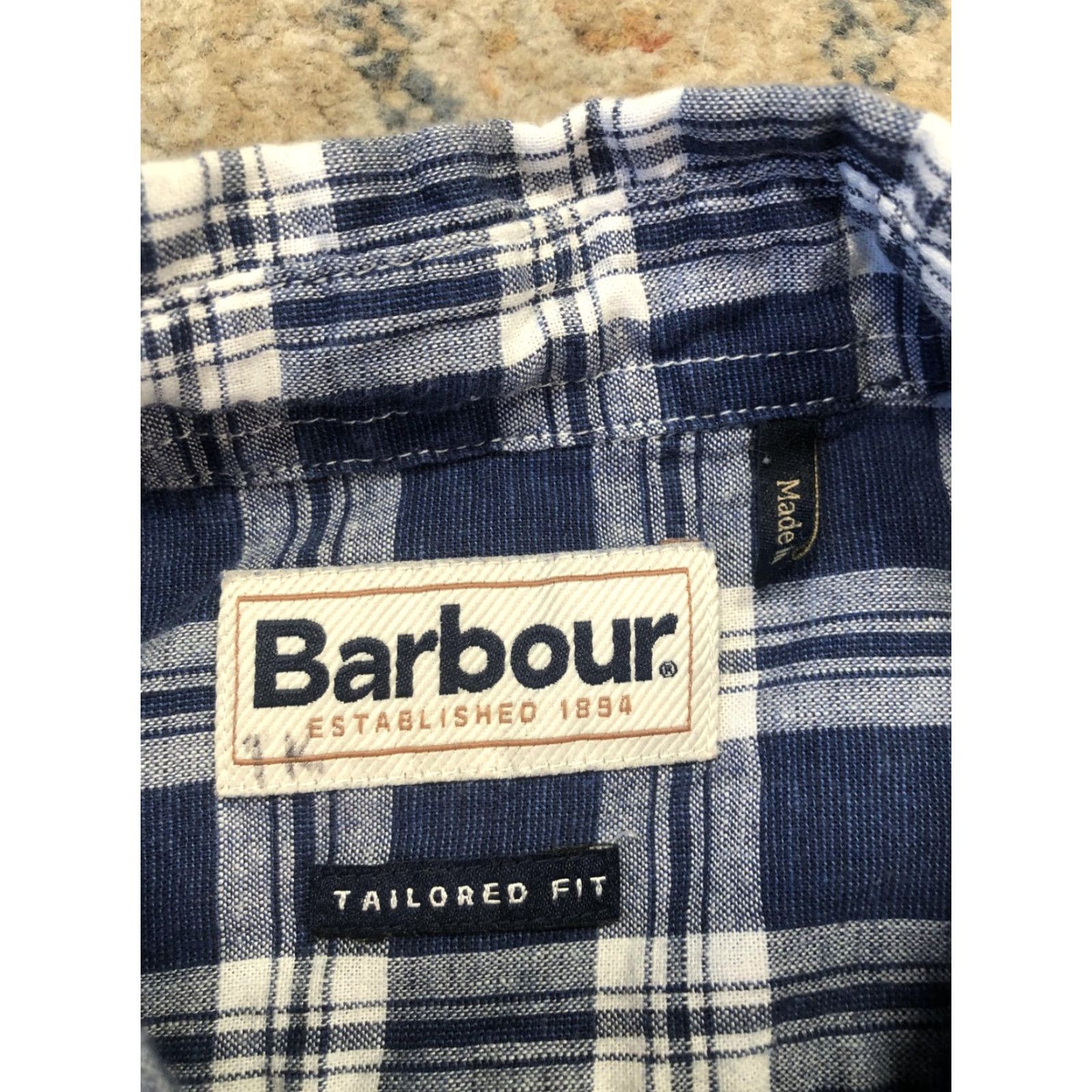 Barbour Barbour Shirt Mens Large Blue Plaid Tailored Fit Long Sleeve Button Down Casual Size US L / EU 52-54 / 3 - 7 Thumbnail