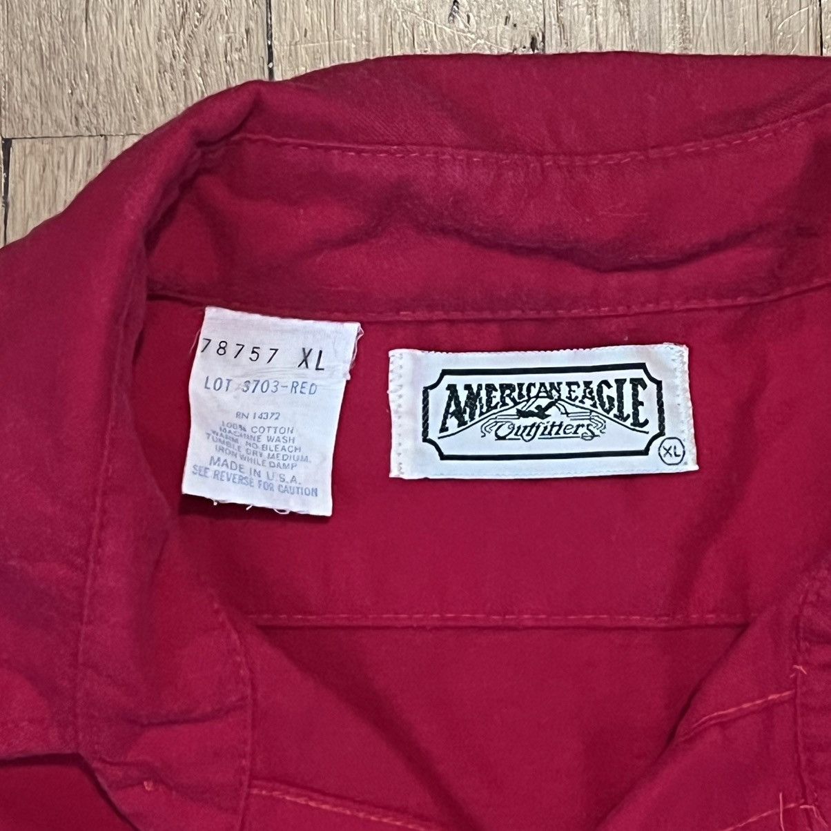 American Eagle Outfitters Vintage American Eagle Outfitters Red Chamois Button Up XL Size US XL / EU 56 / 4 - 3 Thumbnail