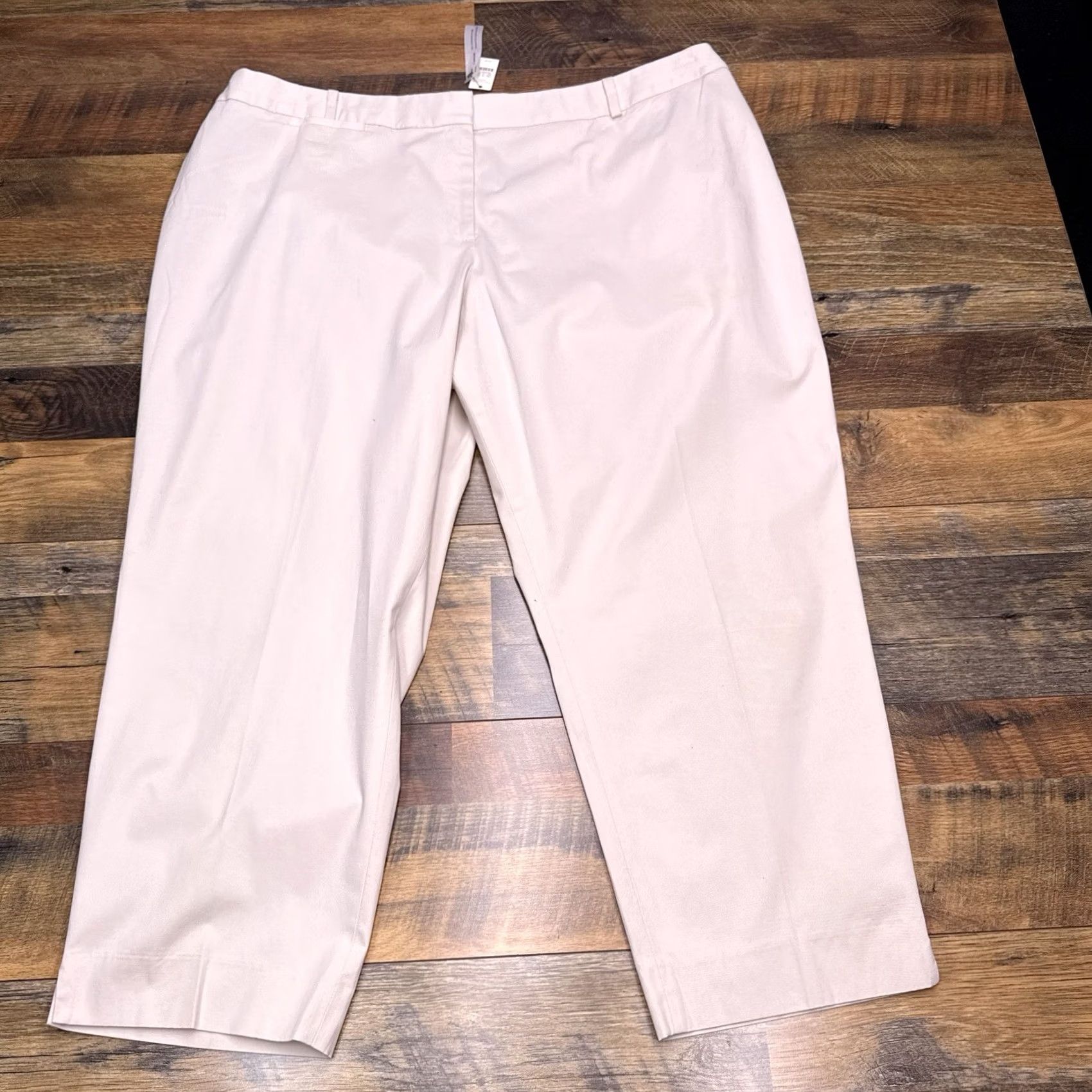 Talbots Talbots Heritage Ankle Pants Womens 24W Tan High Rise Stretch New City Straight Pants Plus Size Womens Brown 25in Inseam Mens? Size 42" / US 20 - 2 Thumbnail