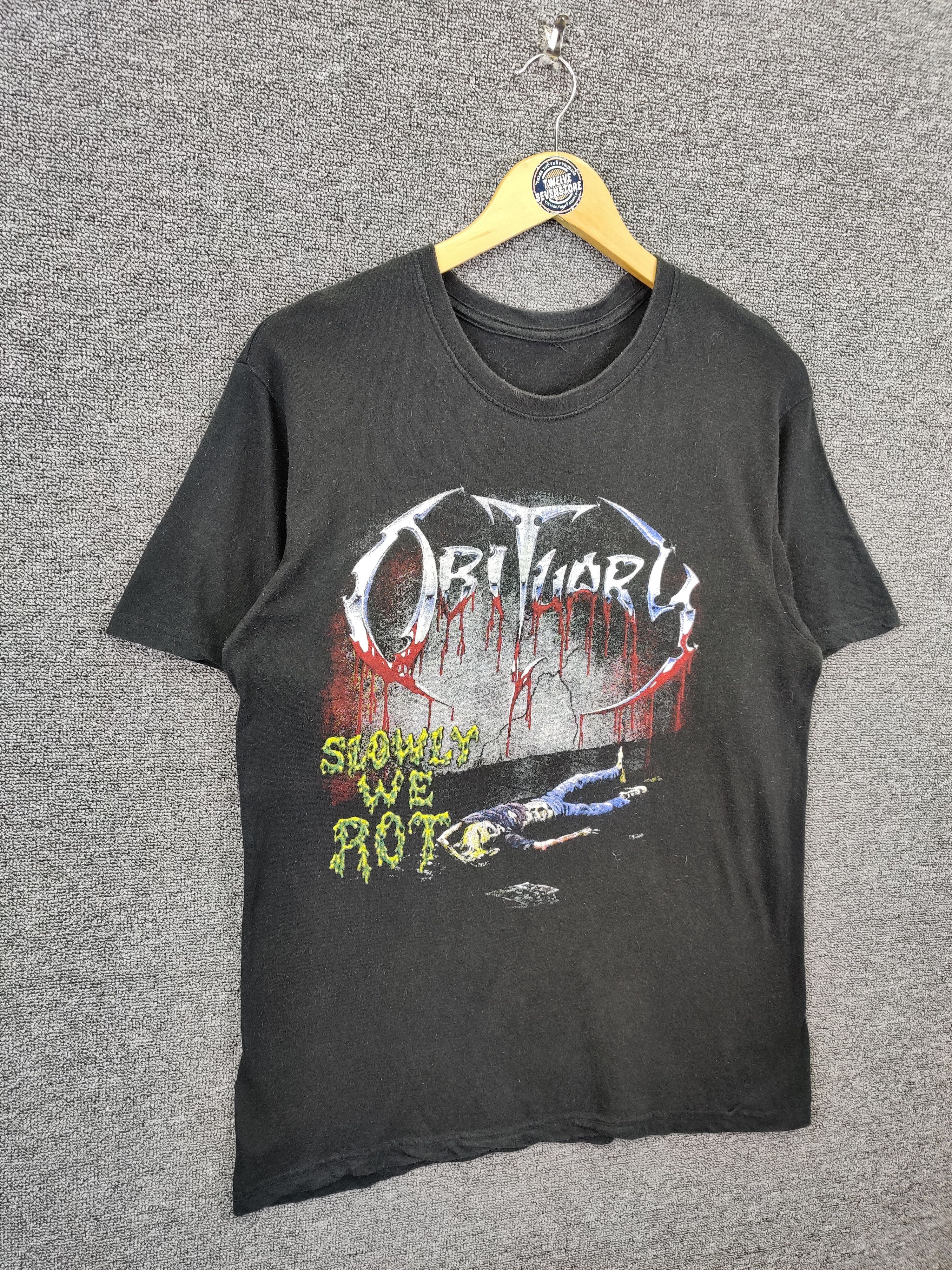 Band Tees Obituary Slowly We Rot Rock Band Tee Tshirt Size US L / EU 52-54 / 3 - 5 Thumbnail