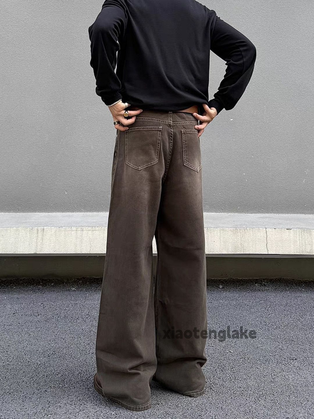 Jean × Vintage washed faded cleanfit yuppie loose bootcut jeans Size US 32 / EU 48 - 3 Thumbnail