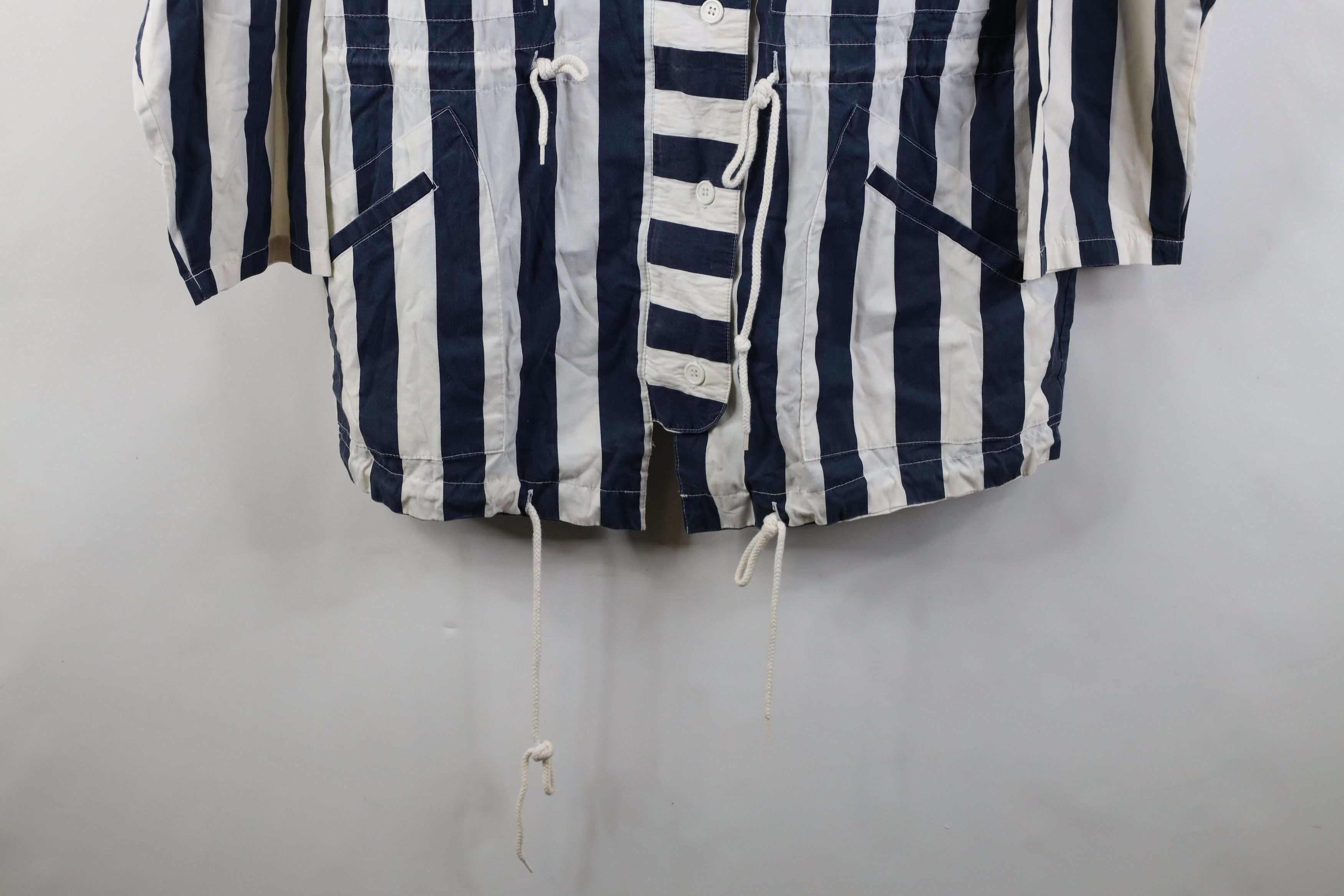 Vintage Vintage 90s Streetwear Striped Baggy Hooded Parka Jacket Size M / US 6-8 / IT 42-44 - 4 Thumbnail