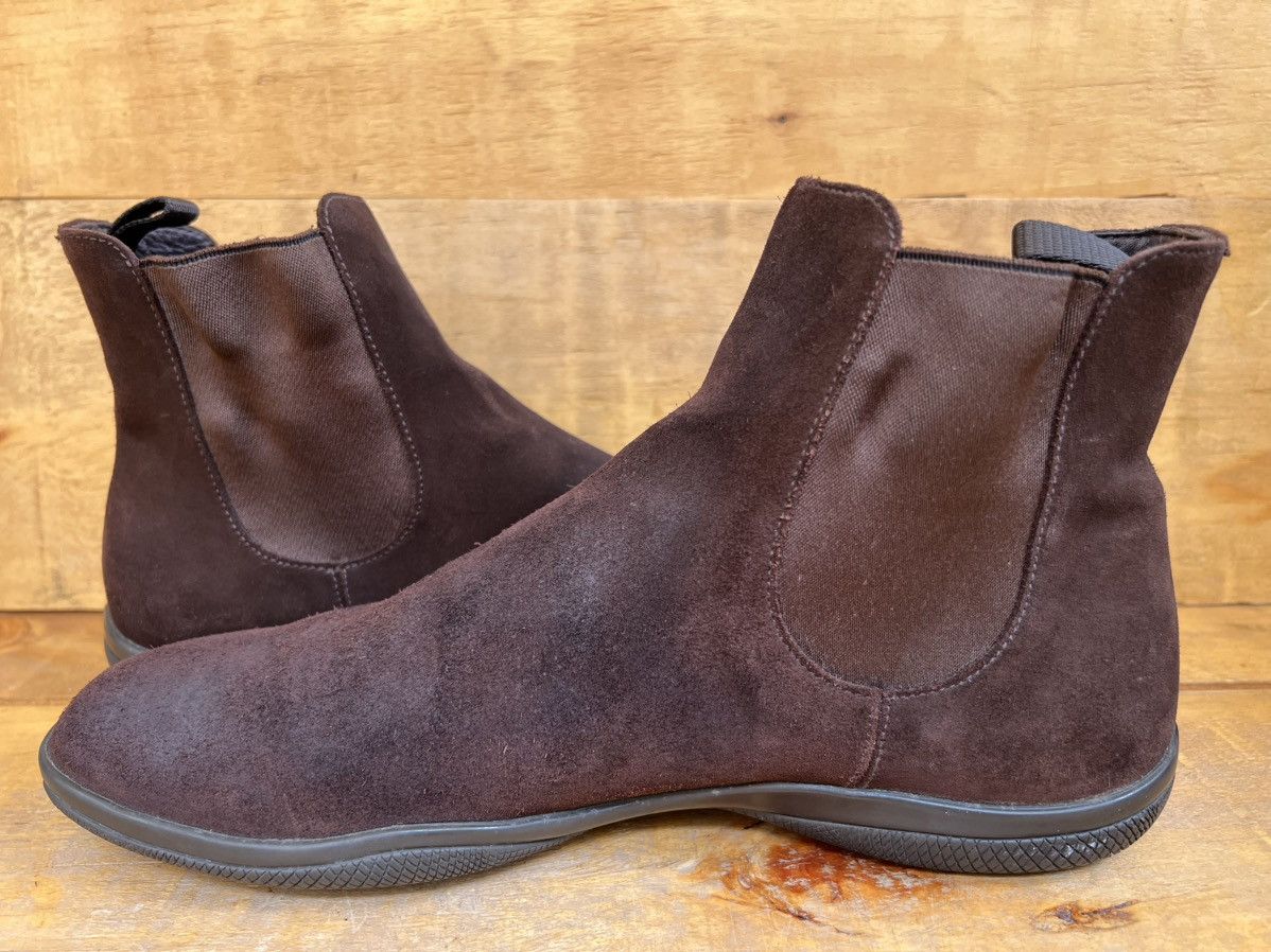 Prada Prada Men's Brown Suede Chelsea Ankle Boot Size 8 UK 9 US Size US 9 / EU 42 - 7 Thumbnail