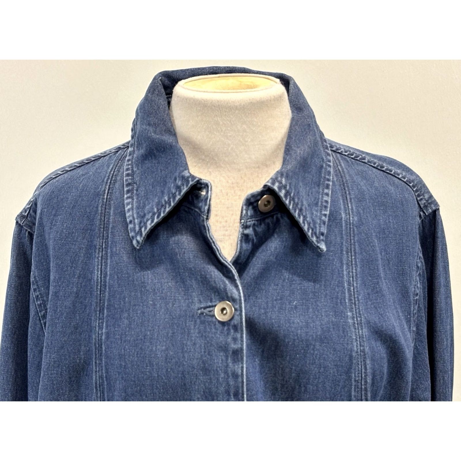 Coldwater Creek Coldwater Creek Denim Chambray Jacket Women’s 2X Plus Blue Button Up Shacket Mens Womens Boys Girls Size XXL / US 16-18 / IT 52-54 - 5 Thumbnail