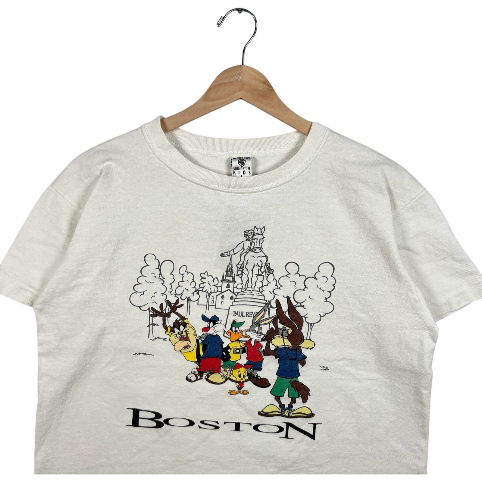 Warner Bros Vintage Youth Looney Tunes Boston Souvenir Tee L Size US S / EU 44-46 / 1 - 2 Thumbnail
