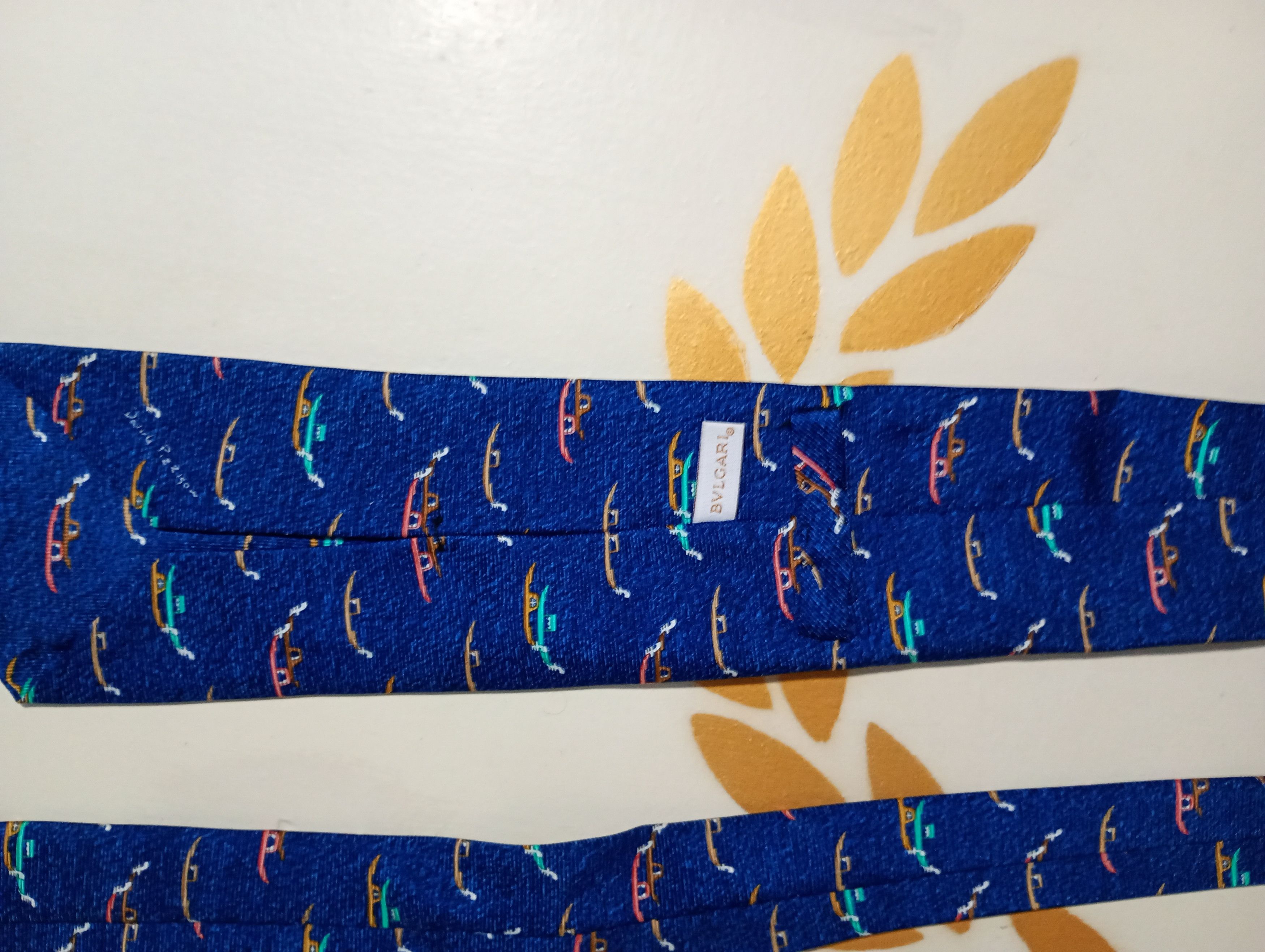 Bvlgari Bvlgari Hand Made Silk Tie Vintage 90/s Size ONE SIZE - 7 Thumbnail