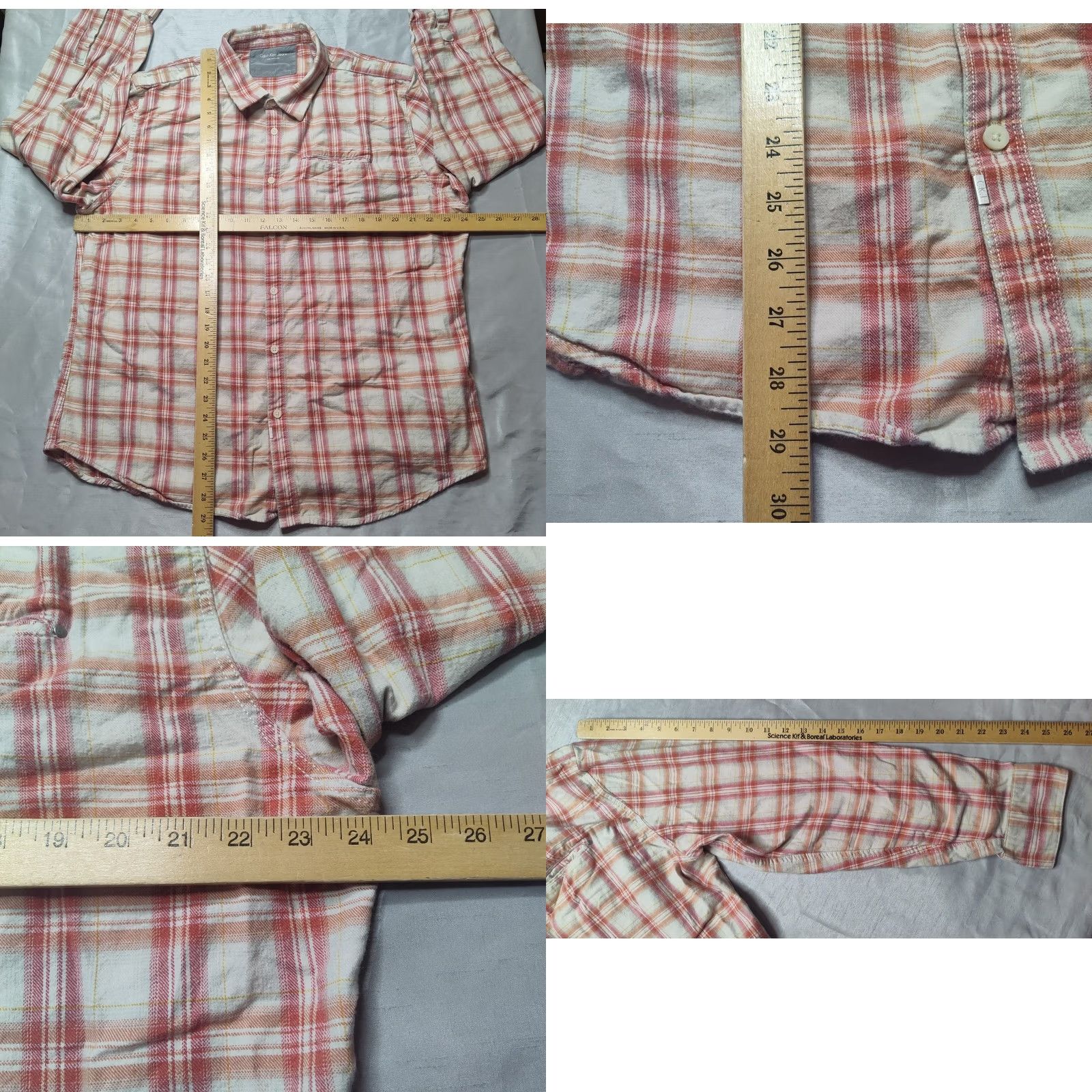 Vintage CALVIN KLEIN JEANS Button-Up Shirt Red Plaid 2XL Cotton Long Sleeve Men Size US XXL / EU 58 / 5 - 8 Thumbnail