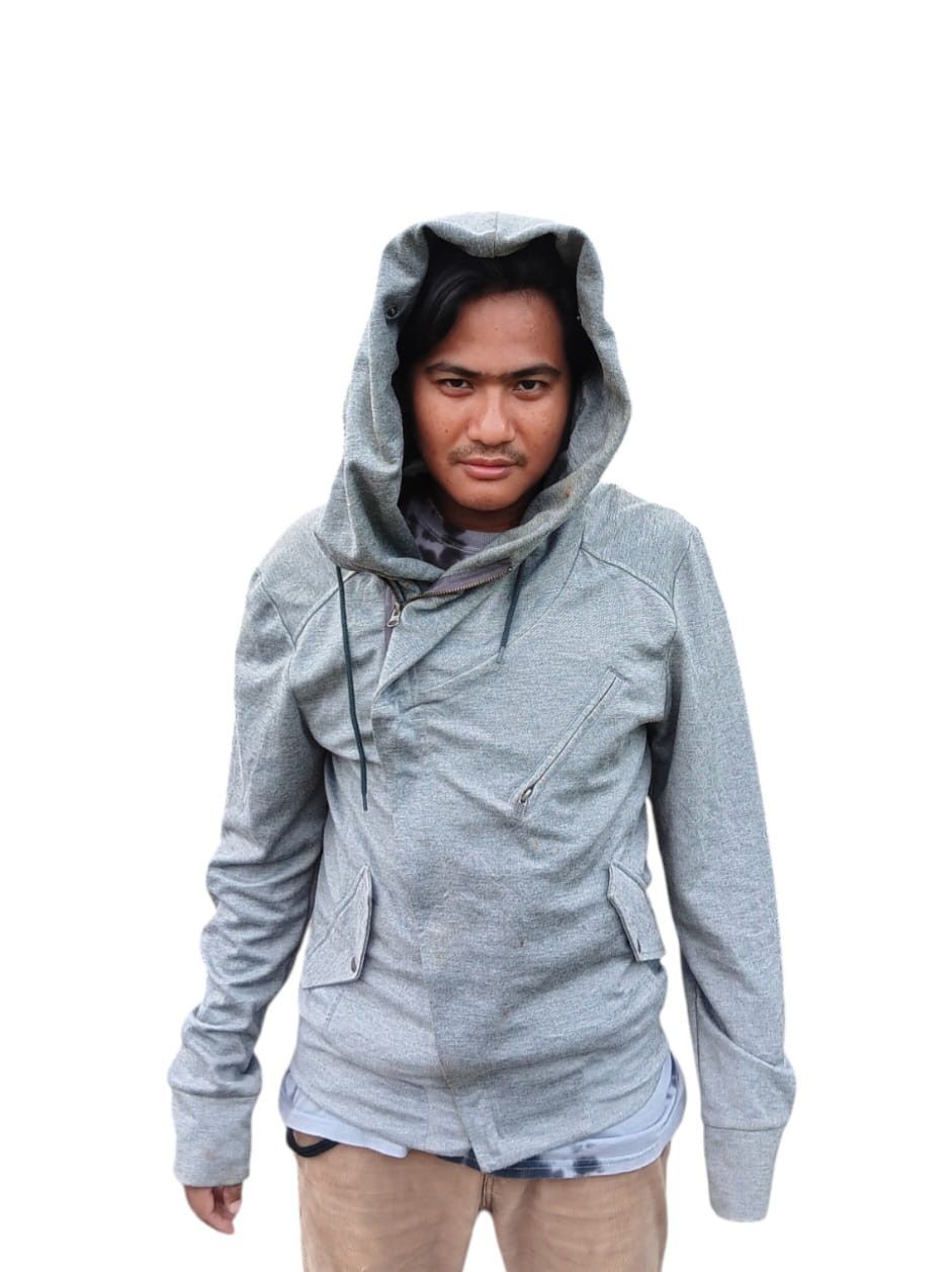Japanese Brand Blue tornado japan asymmetrical zipper hoodie Size US M / EU 48-50 / 2 - 3 Thumbnail