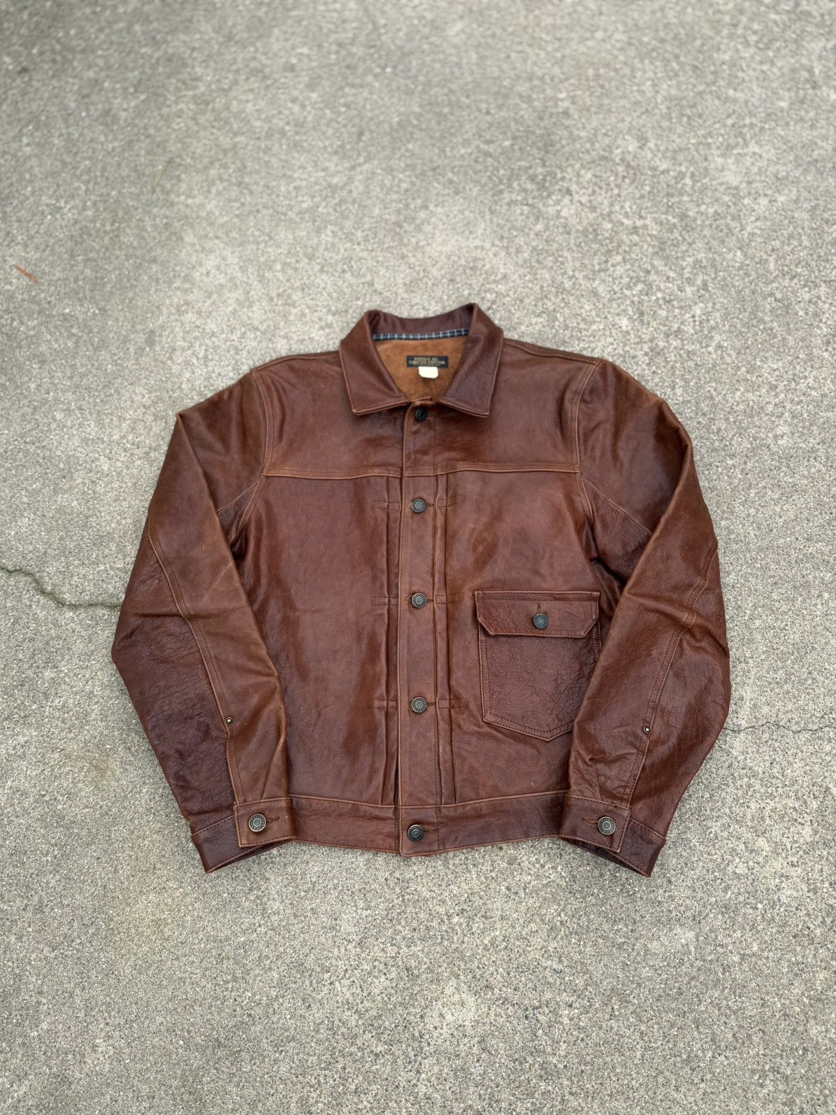 RRL Ralph Lauren Double RL Limited Edition Type 1 Buffalo Leather Jacket Size US M / EU 48-50 / 2 - 5 Thumbnail