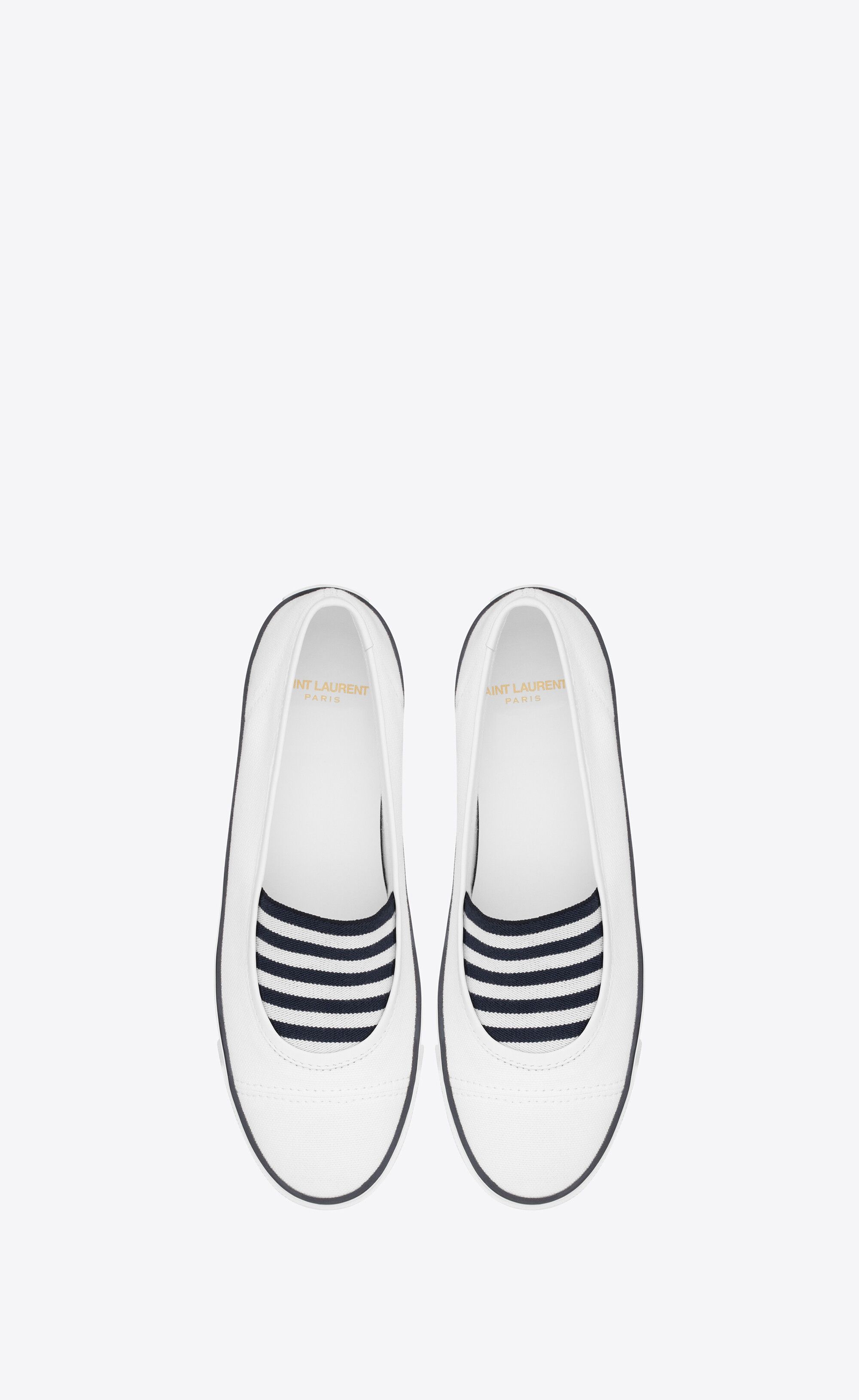 Saint Laurent Paris o1s1wg111224 Kenny Sneakers Canvas Leather in White/Black Size US 9 / IT 39 - 2 Thumbnail