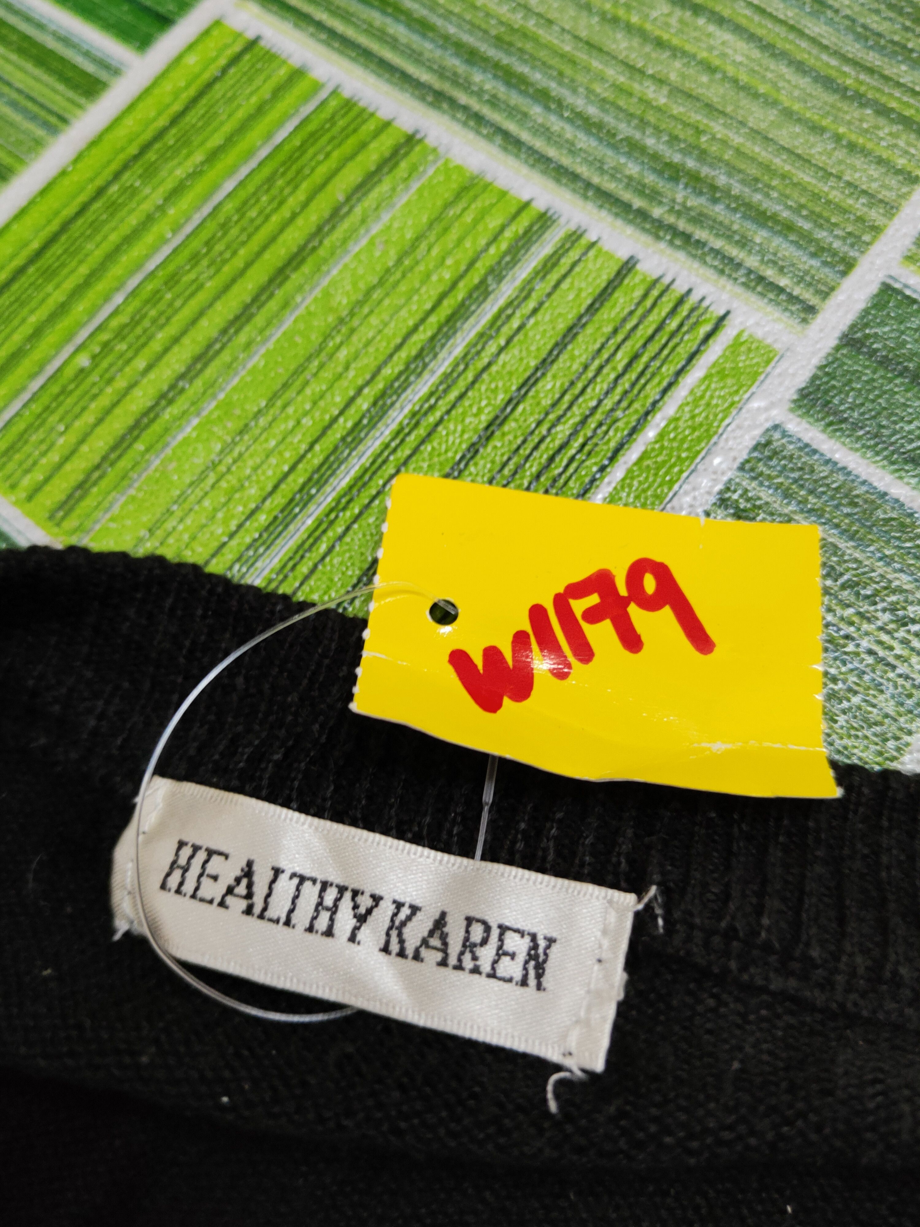 Homespun Knitwear Healthy Karen Black Knitwear Cardigan #W1179 Size US XL / EU 56 / 4 - 12 Thumbnail