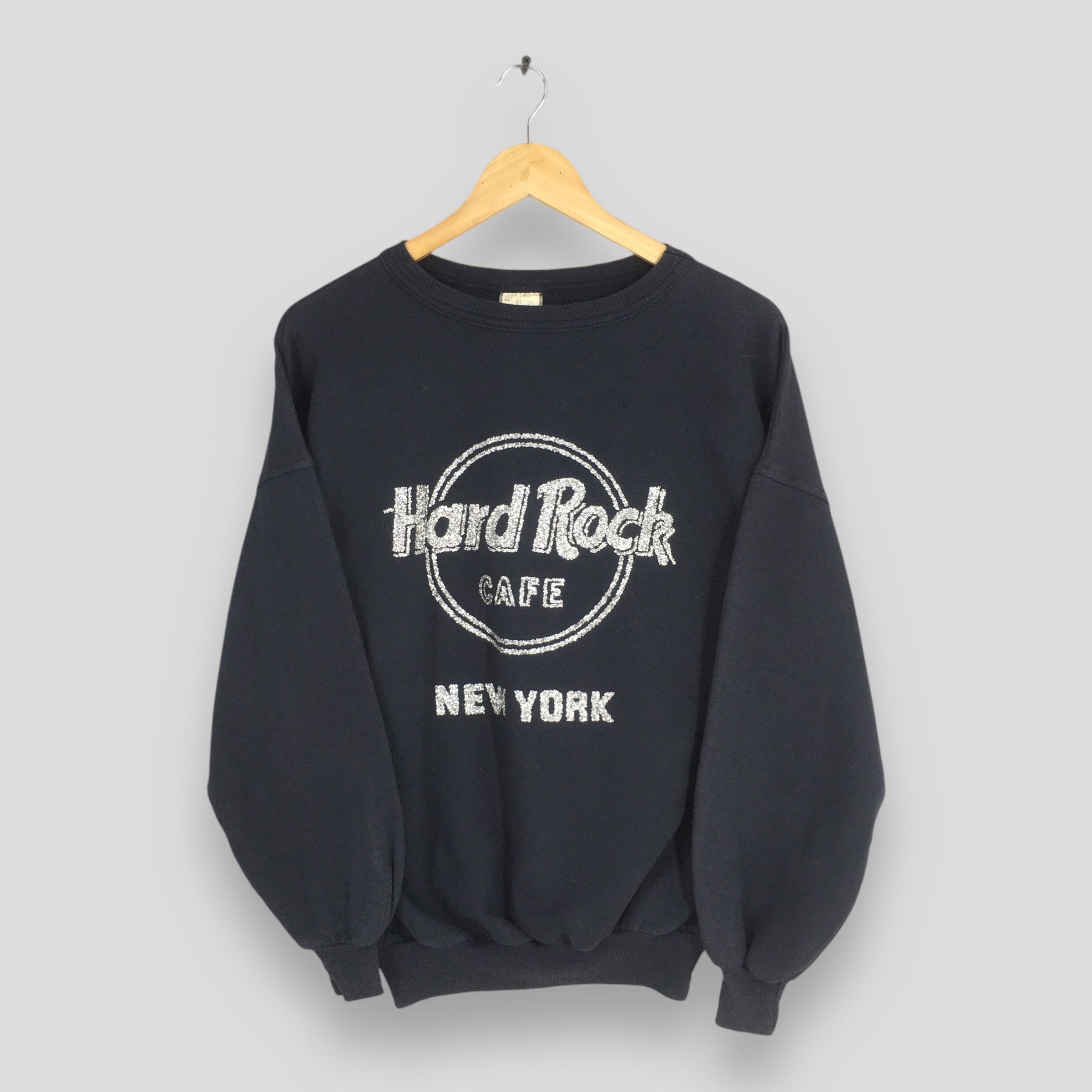 Hard Rock Cafe Vintage Hard Rock Cafe New York Black Sweatshirt XLarge Size US XL / EU 56 / 4 - 1 Thumbnail